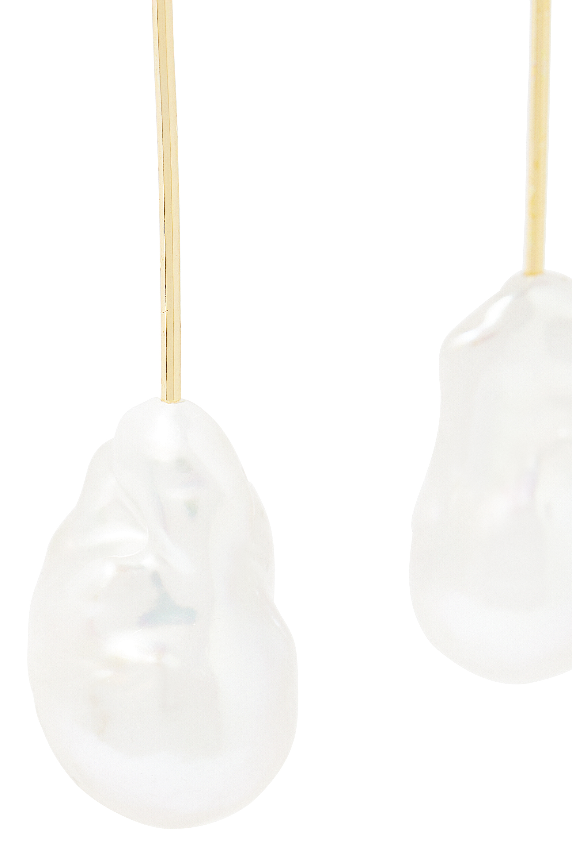 Petunia Drop Earrings, 14k Vermeil & Pearl