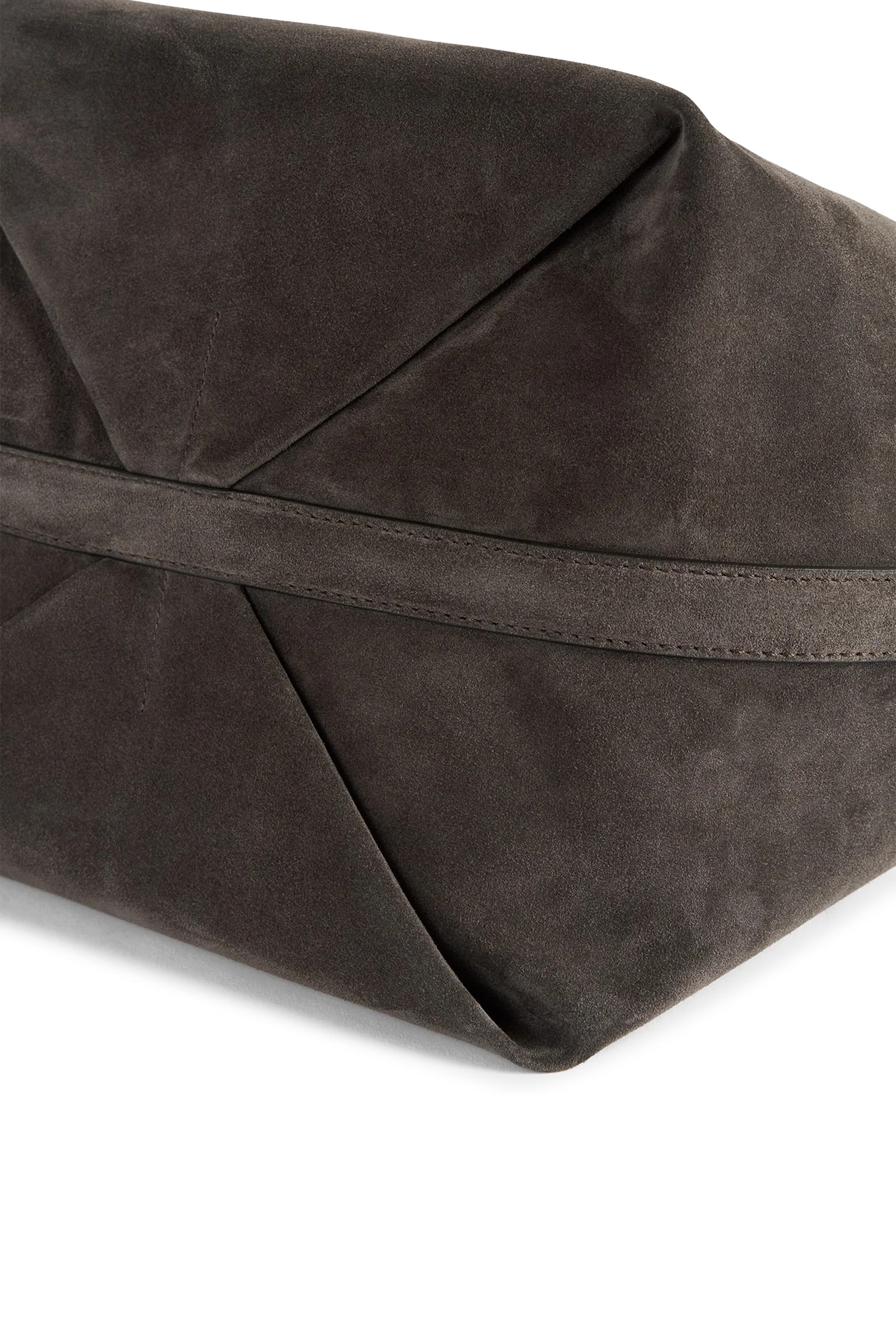 Belted Suede Tote Bag