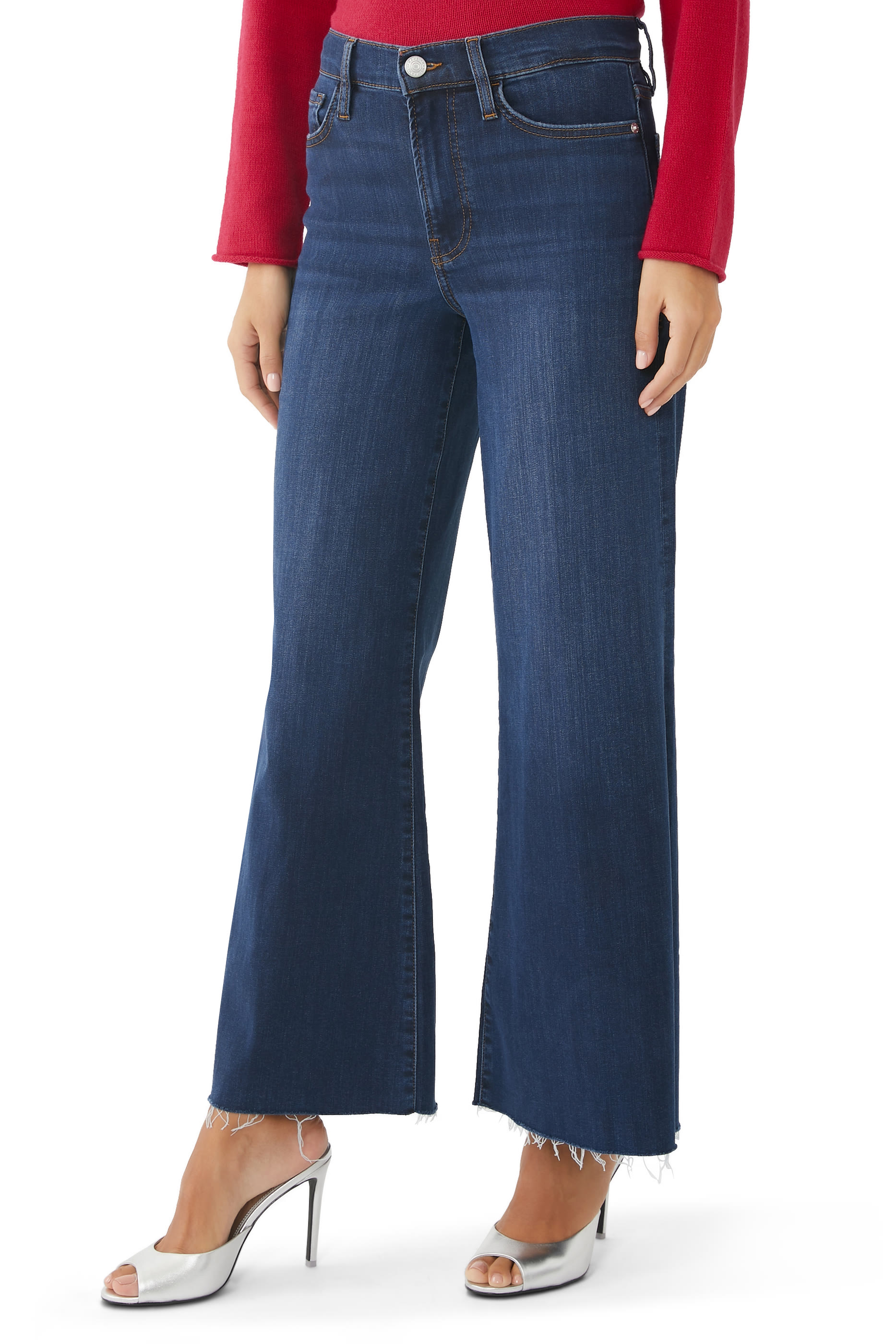 Le Palazzo Crop Raw Jeans