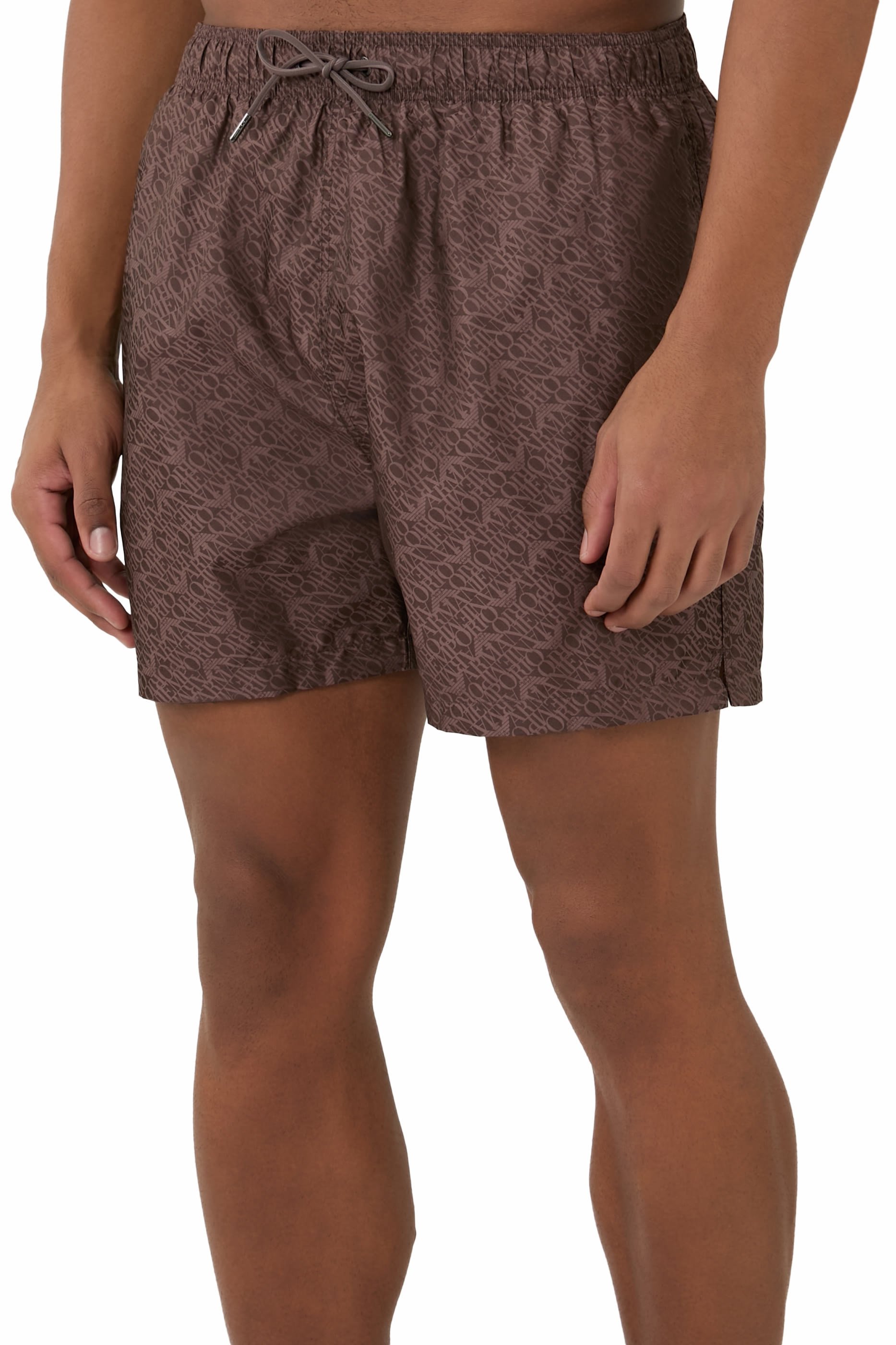 All-Over Jacquard Logo Swim Shorts