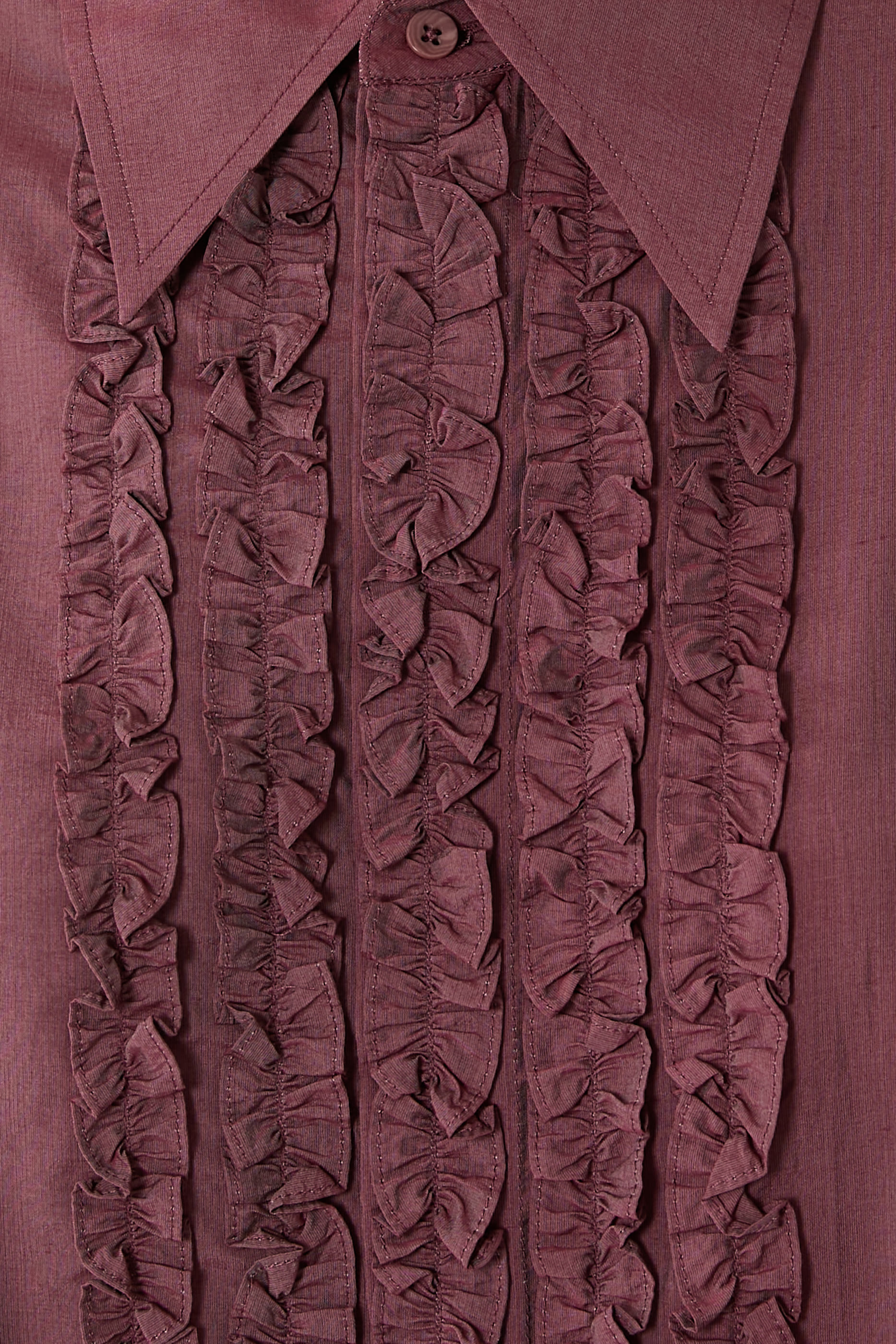 Silk Voile Easy Tuxedo Shirt