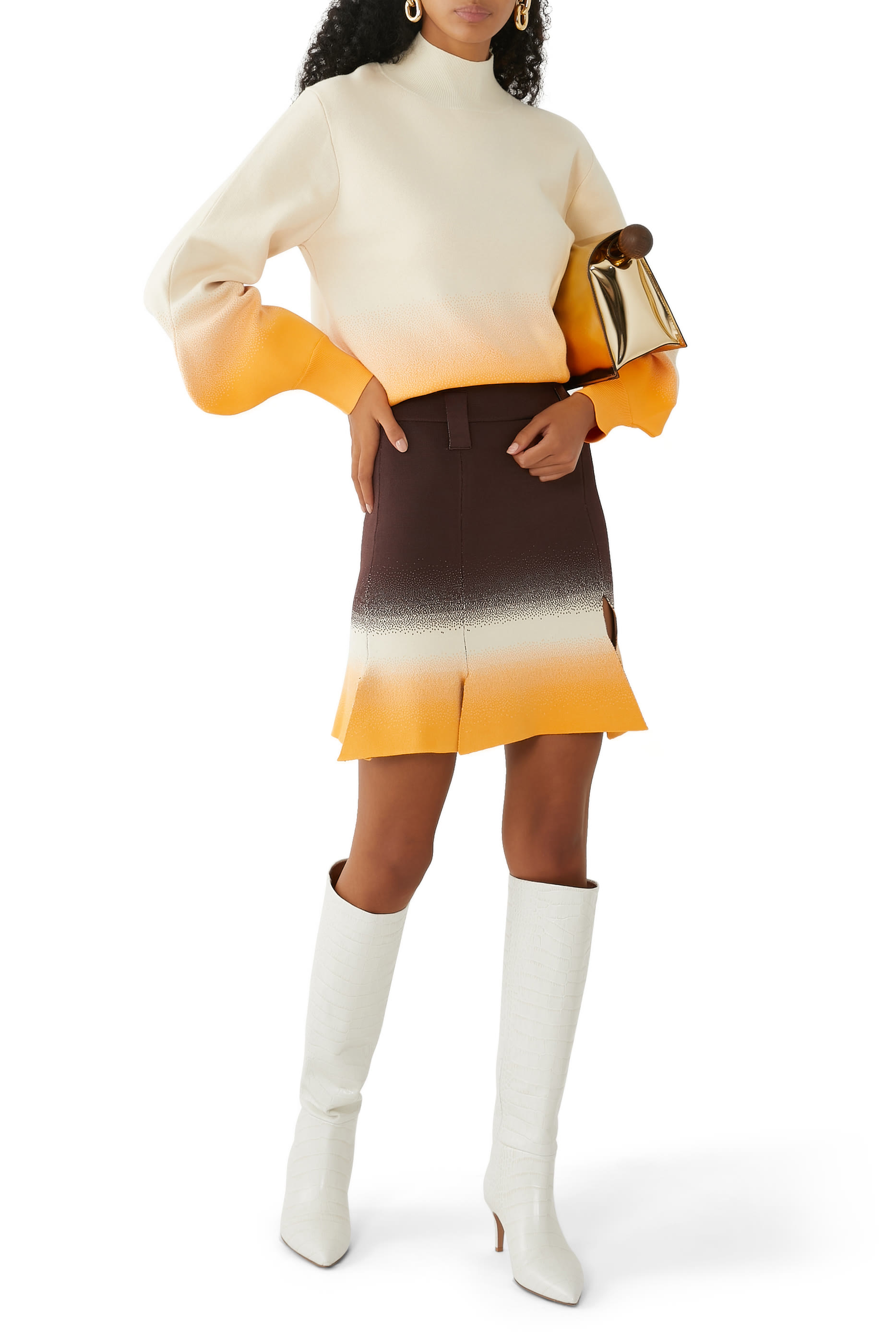 Aster Gradient Print Carwash Skirt