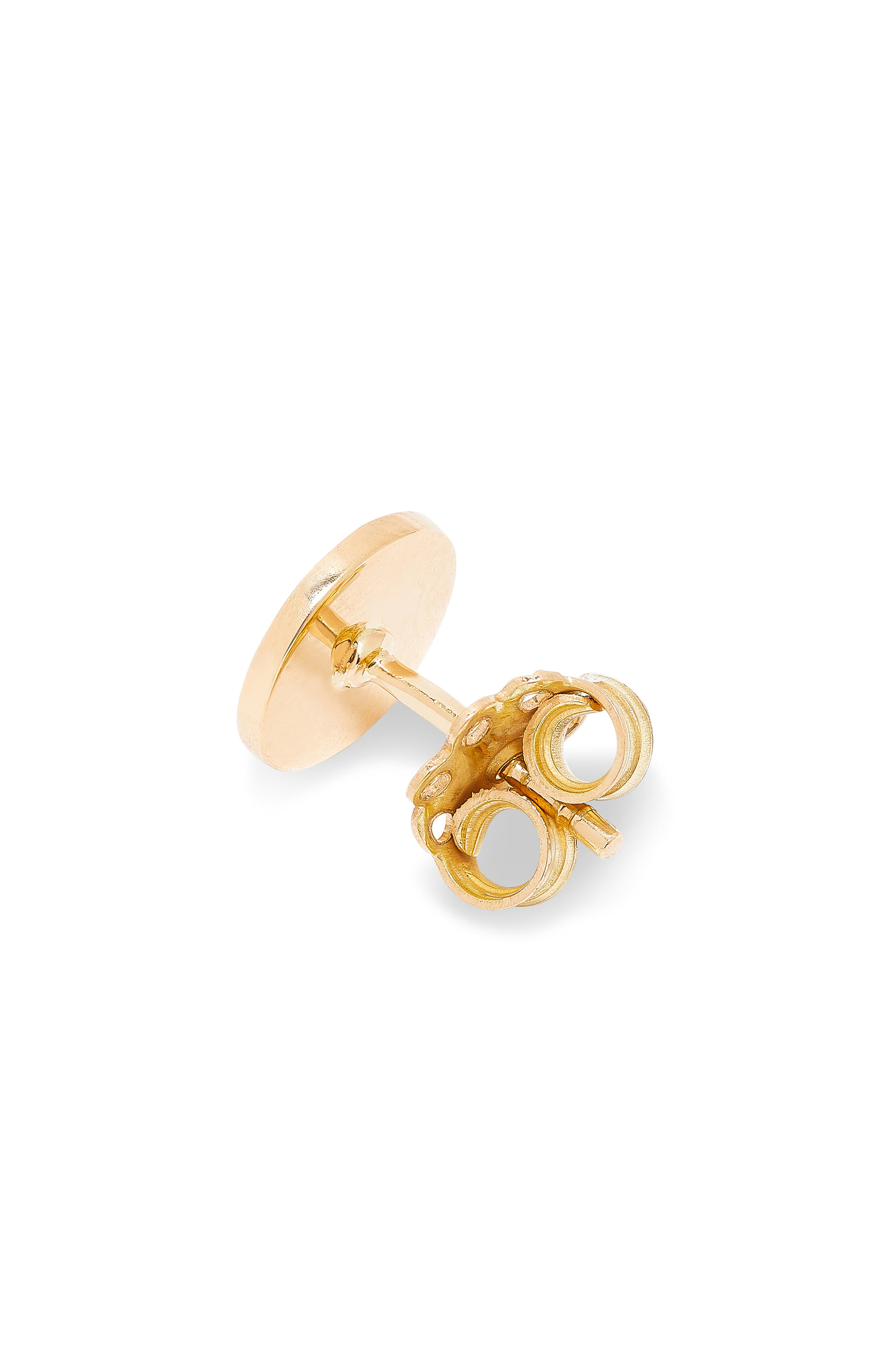 Calligraphy Single Stud Earring with Diamonds