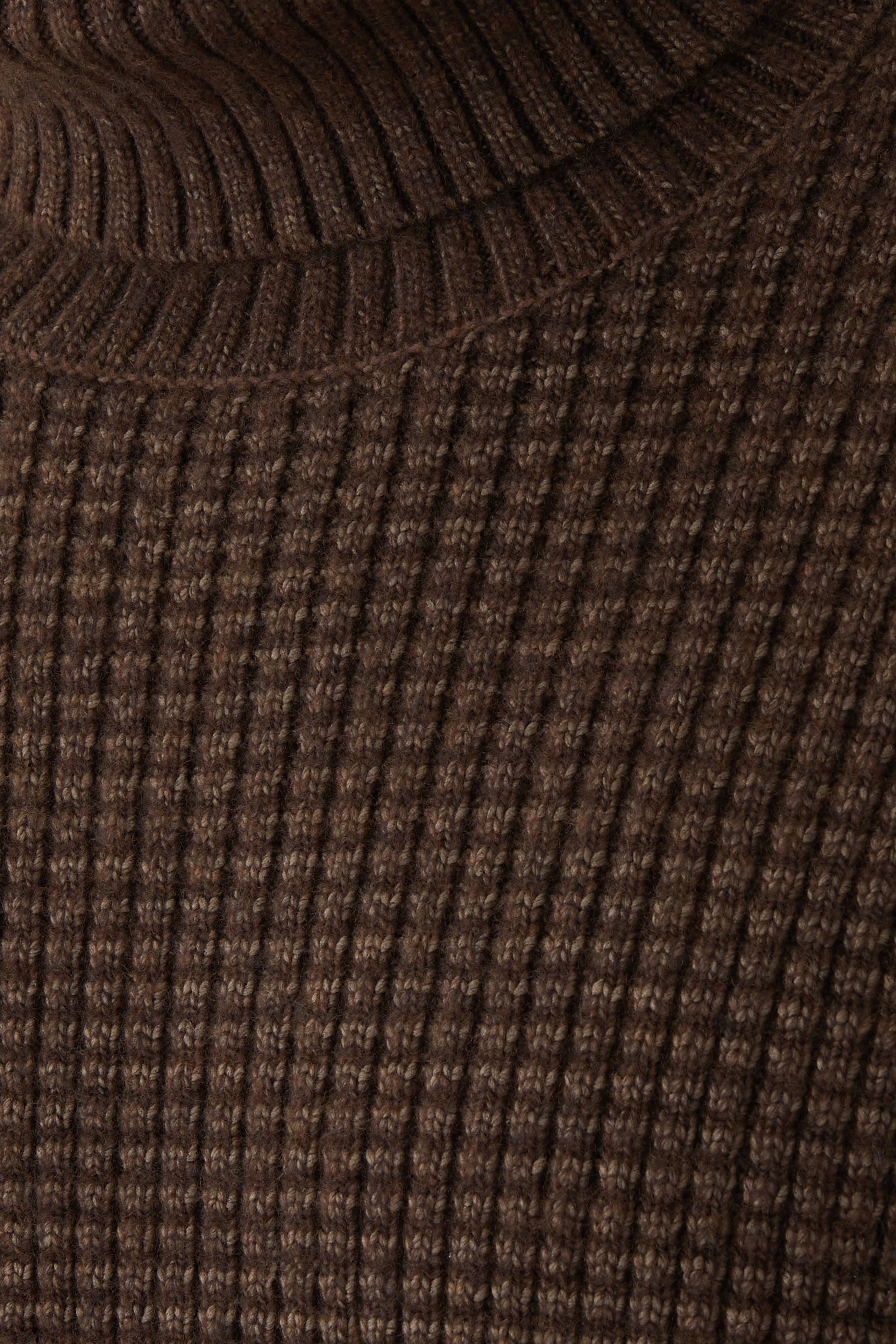 Heavy Waffle Turtleneck Sweater