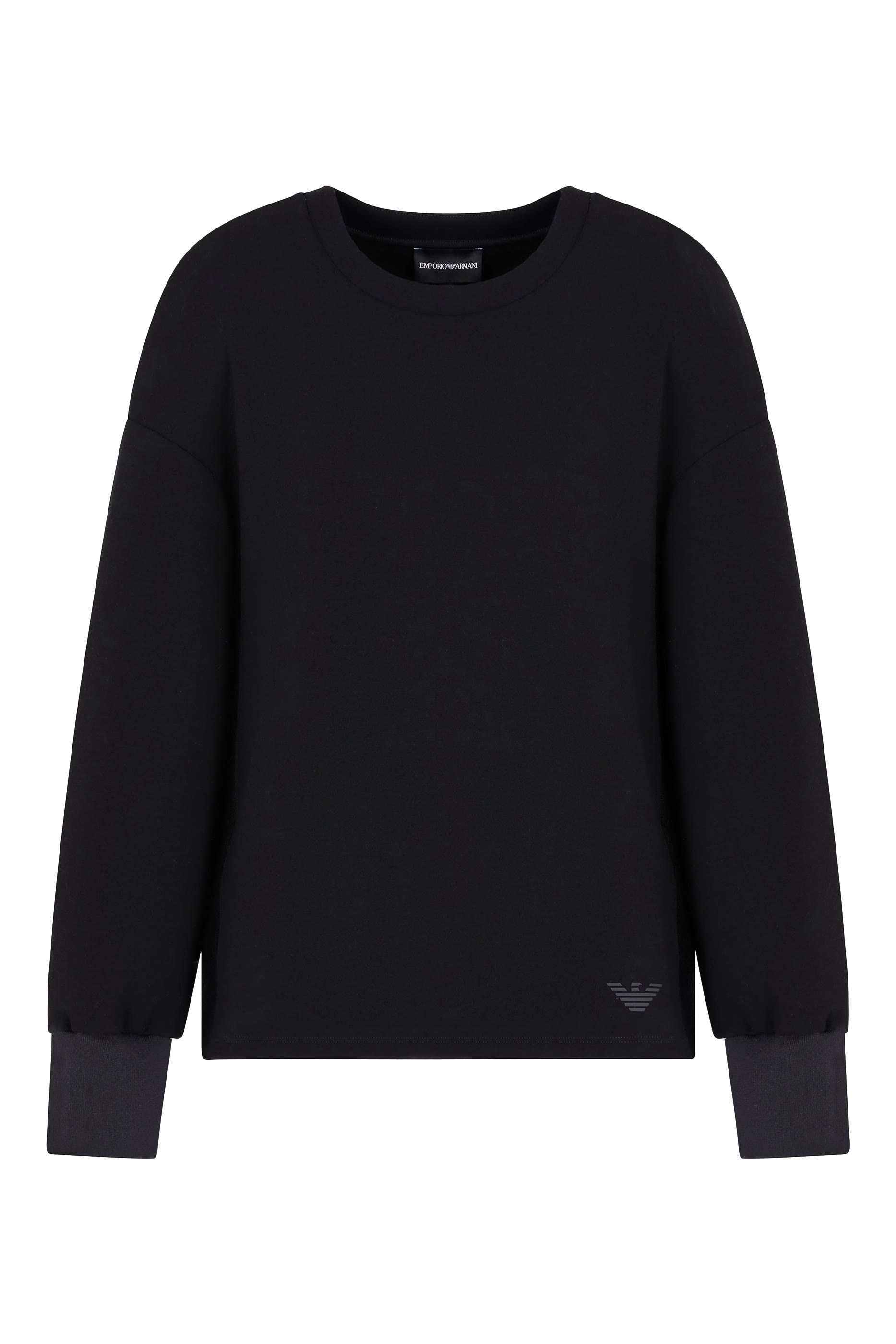 Scuba Fabric Sweatshirt with Side Slits