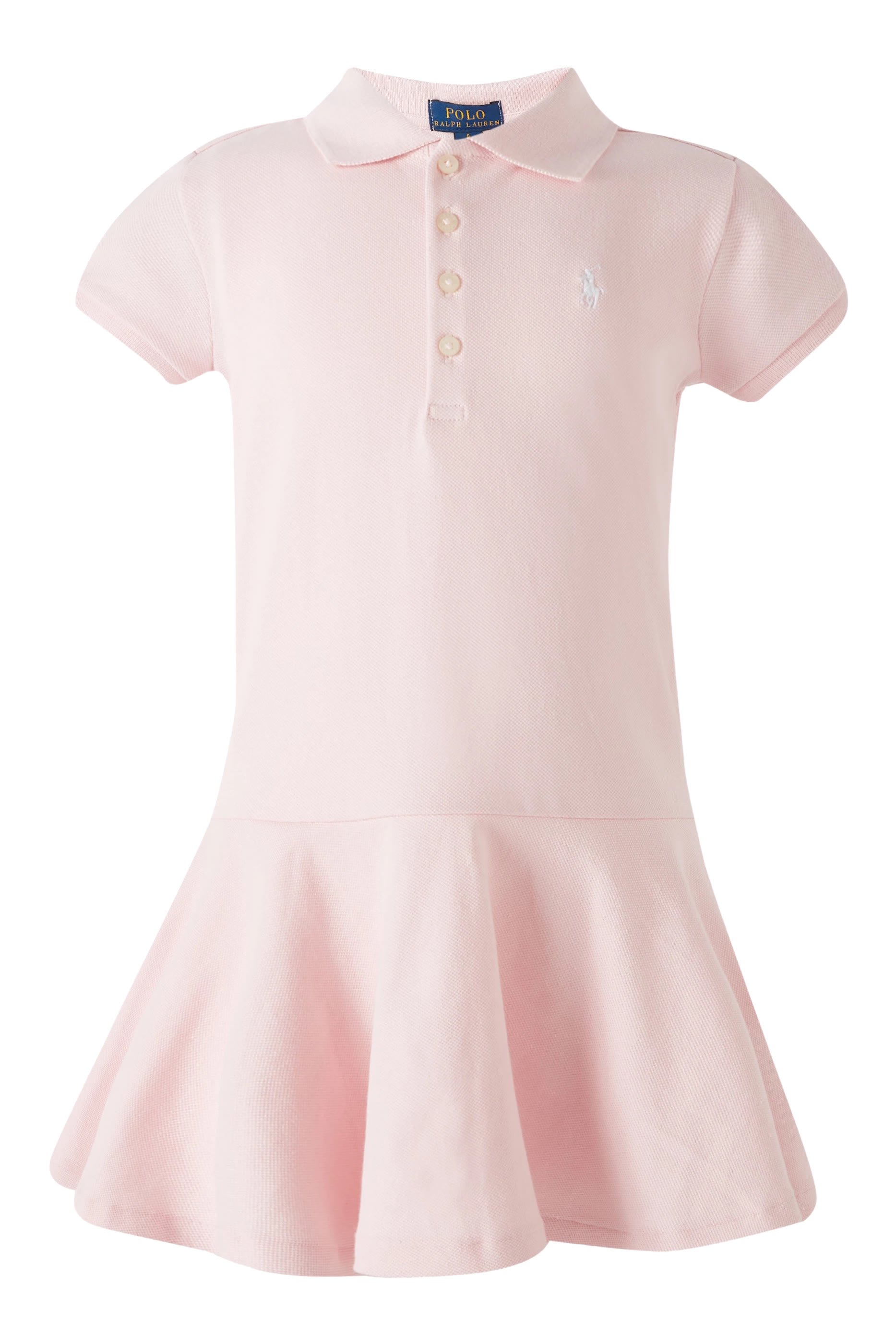 Kids Stretch Mesh Polo Dress