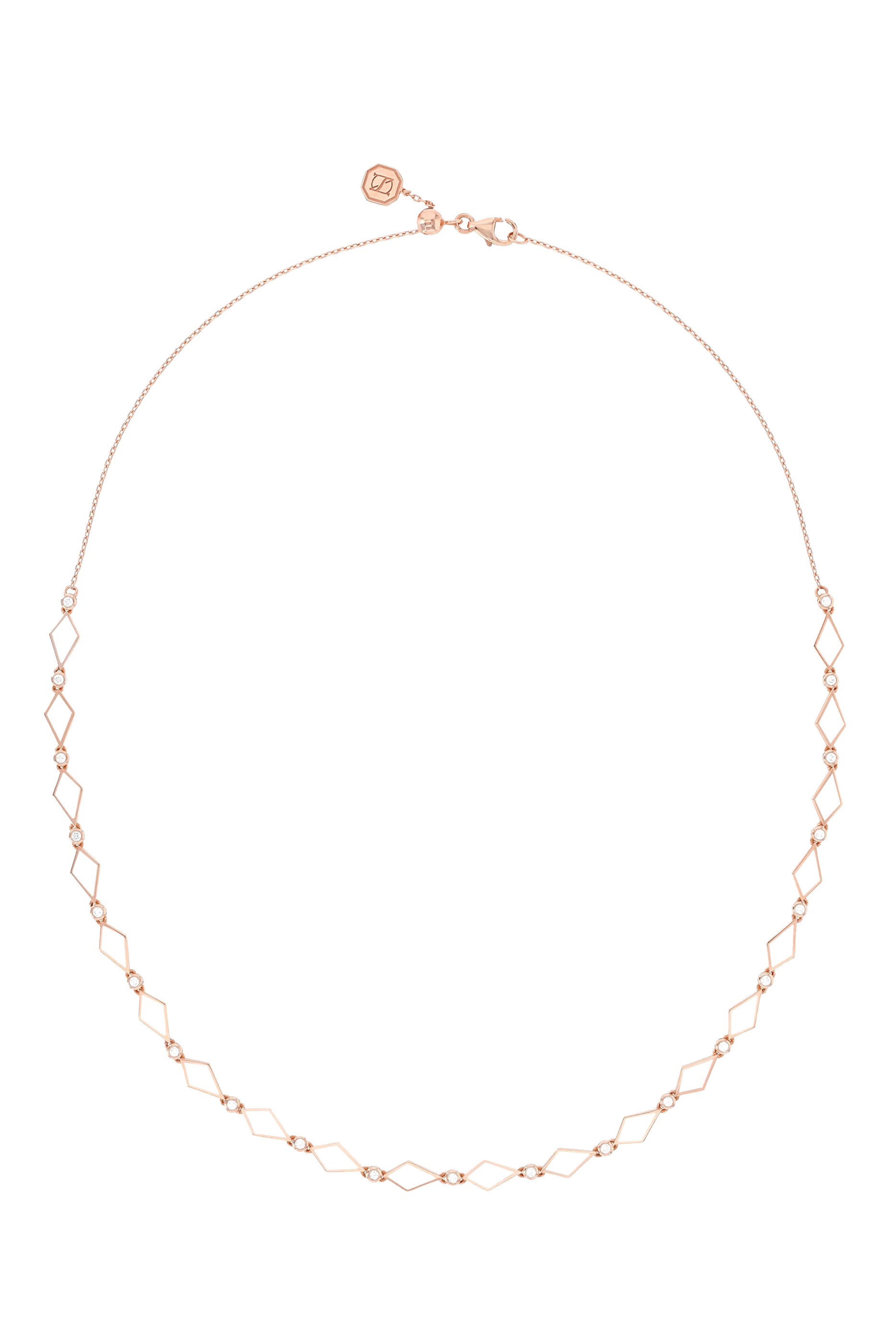 Mosaic Necklace, 18k Rose Gold