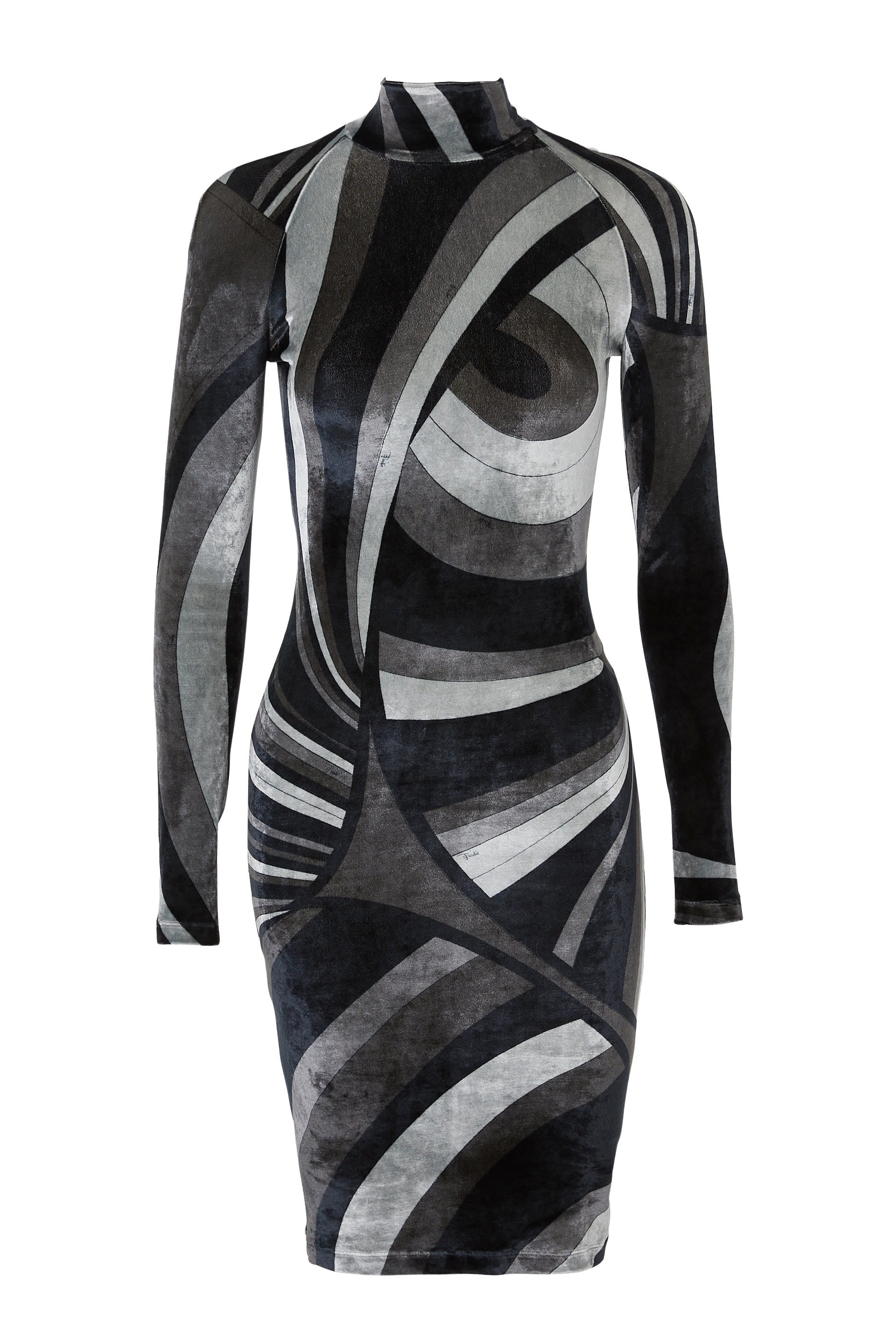 Iride Print Velvet Dress