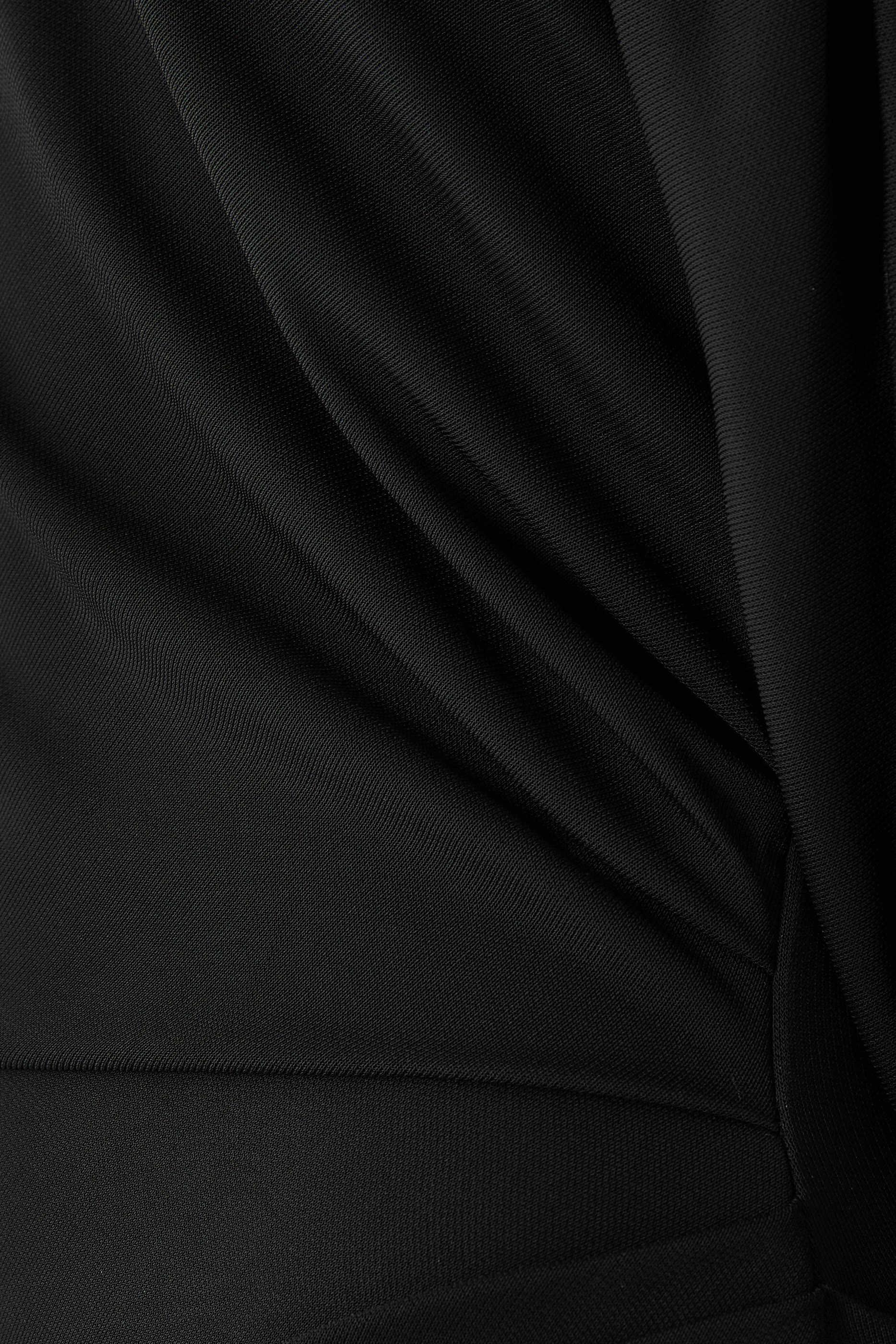  Long Sleeve Draped Jersey Gown 