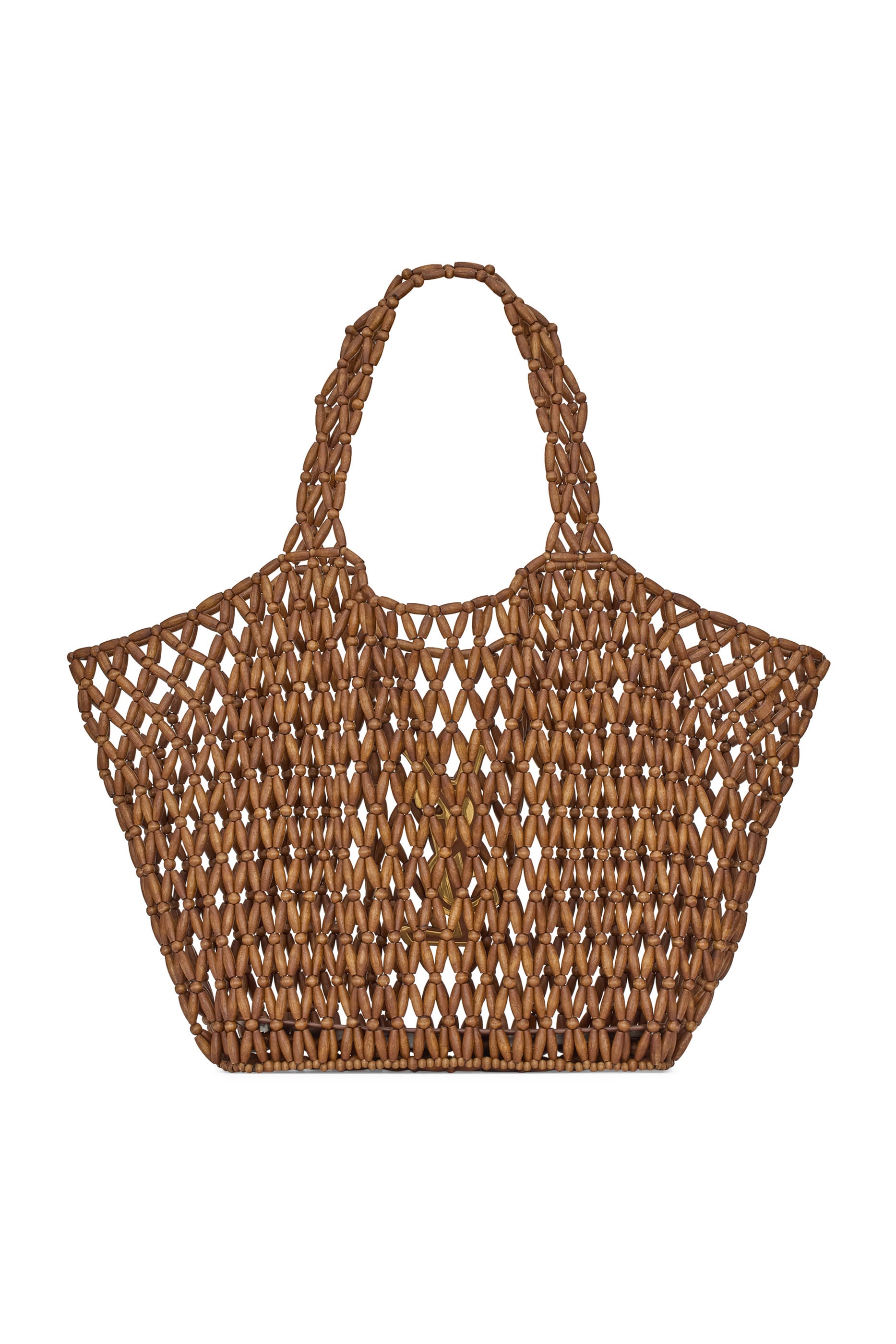 Icare Medium Bag in Wood Beads 