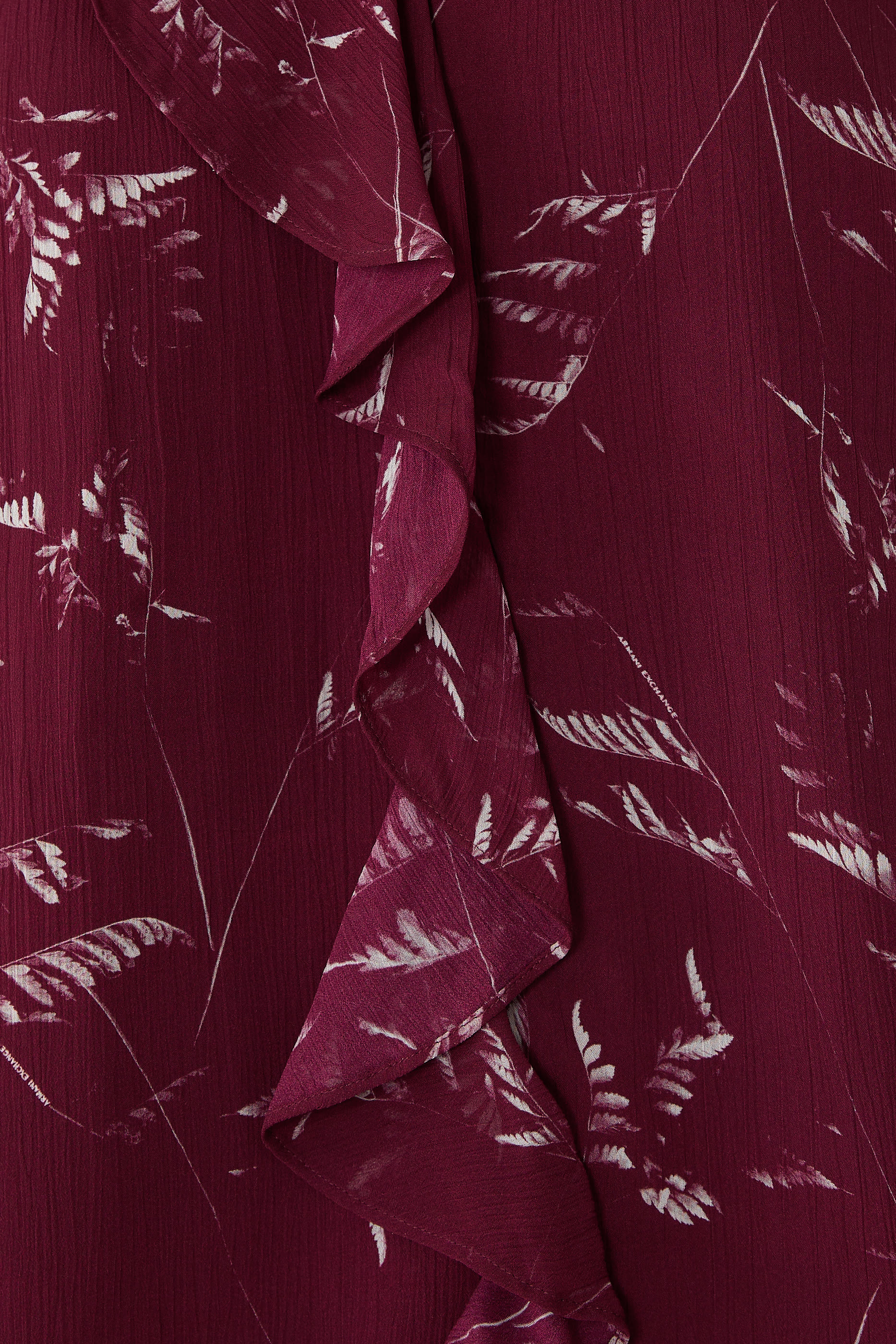 Foliage Print Sleeveless Chiffon Top