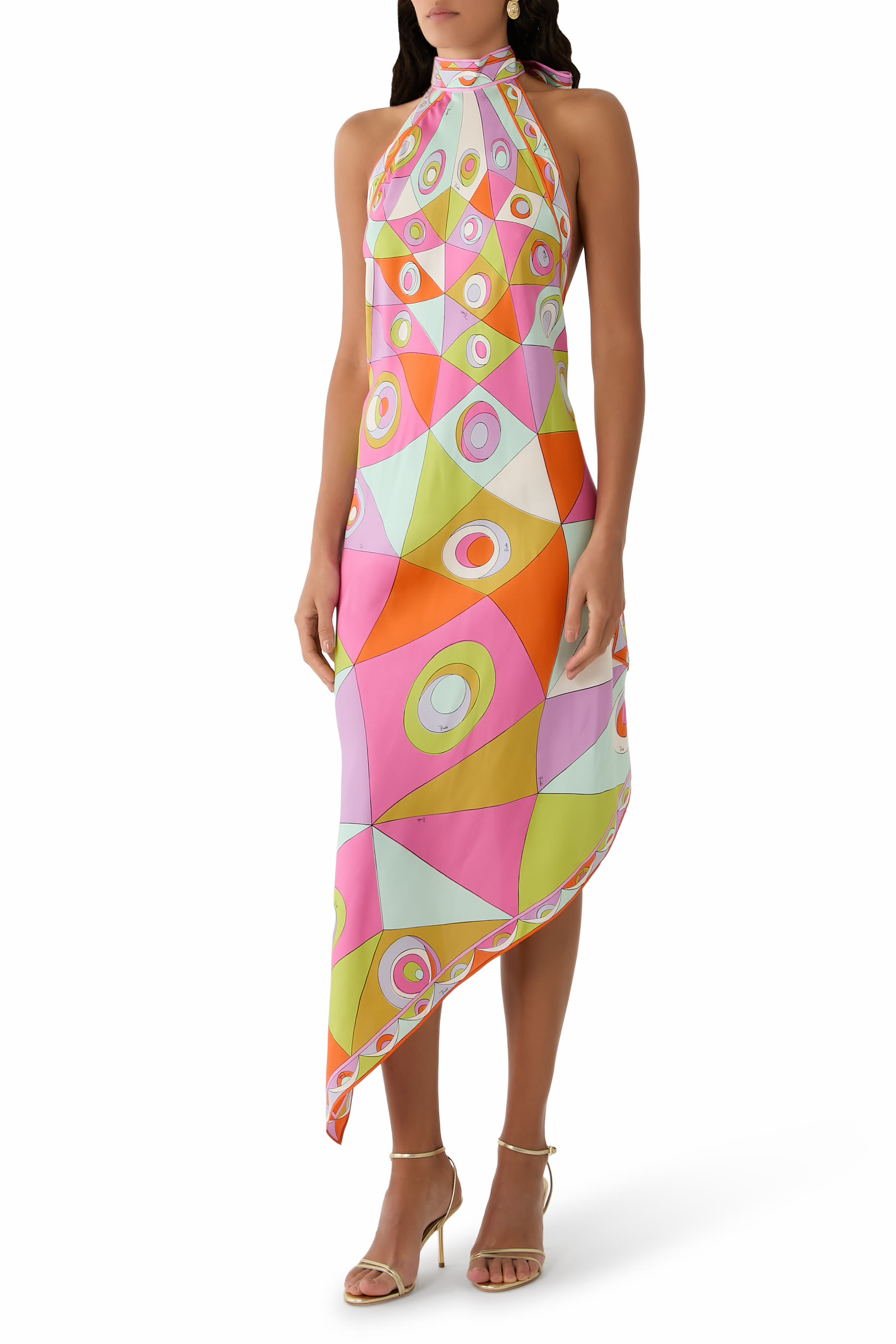 Occhi Print Silk Dress