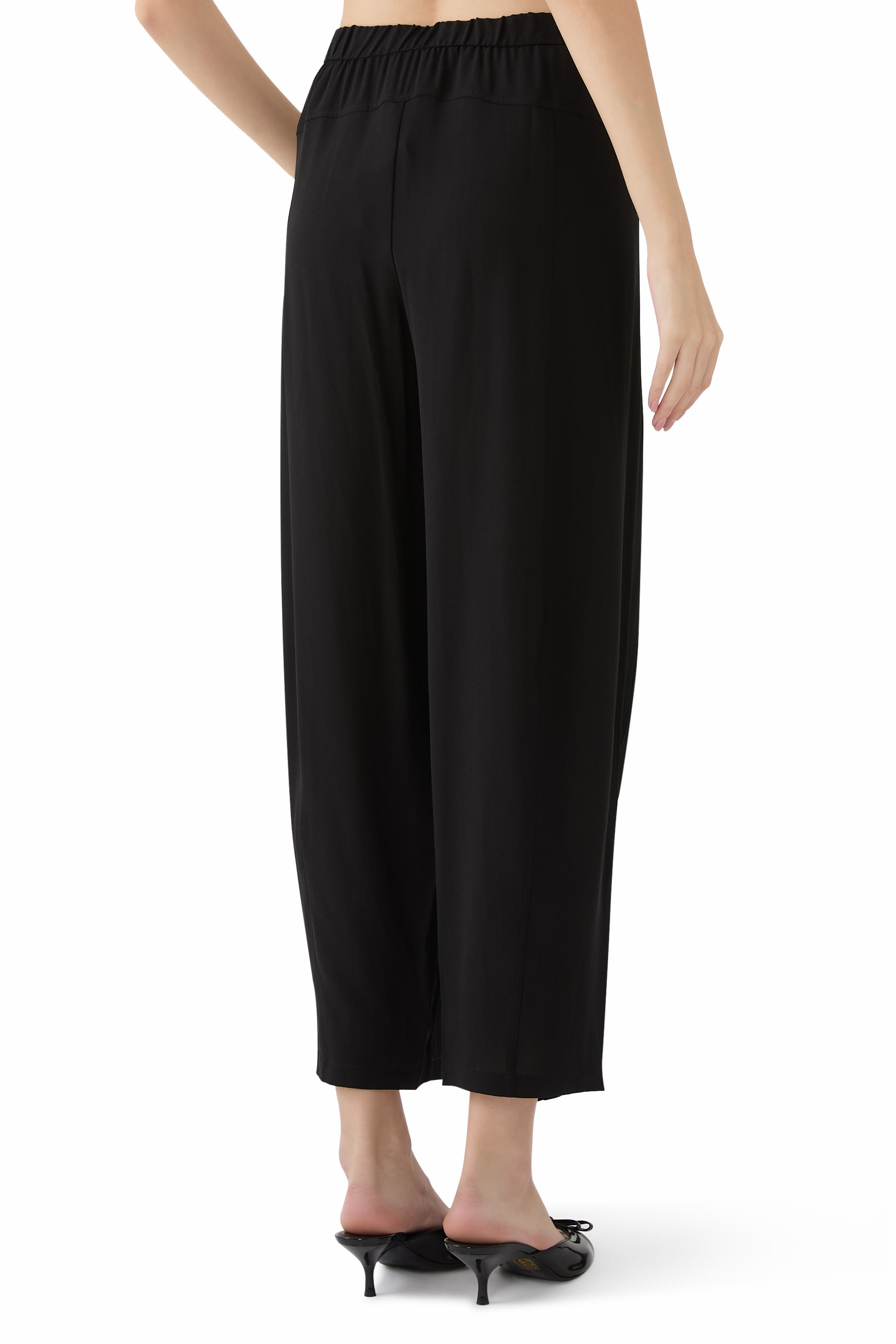 Silk Georgette Crepe Lantern Pants