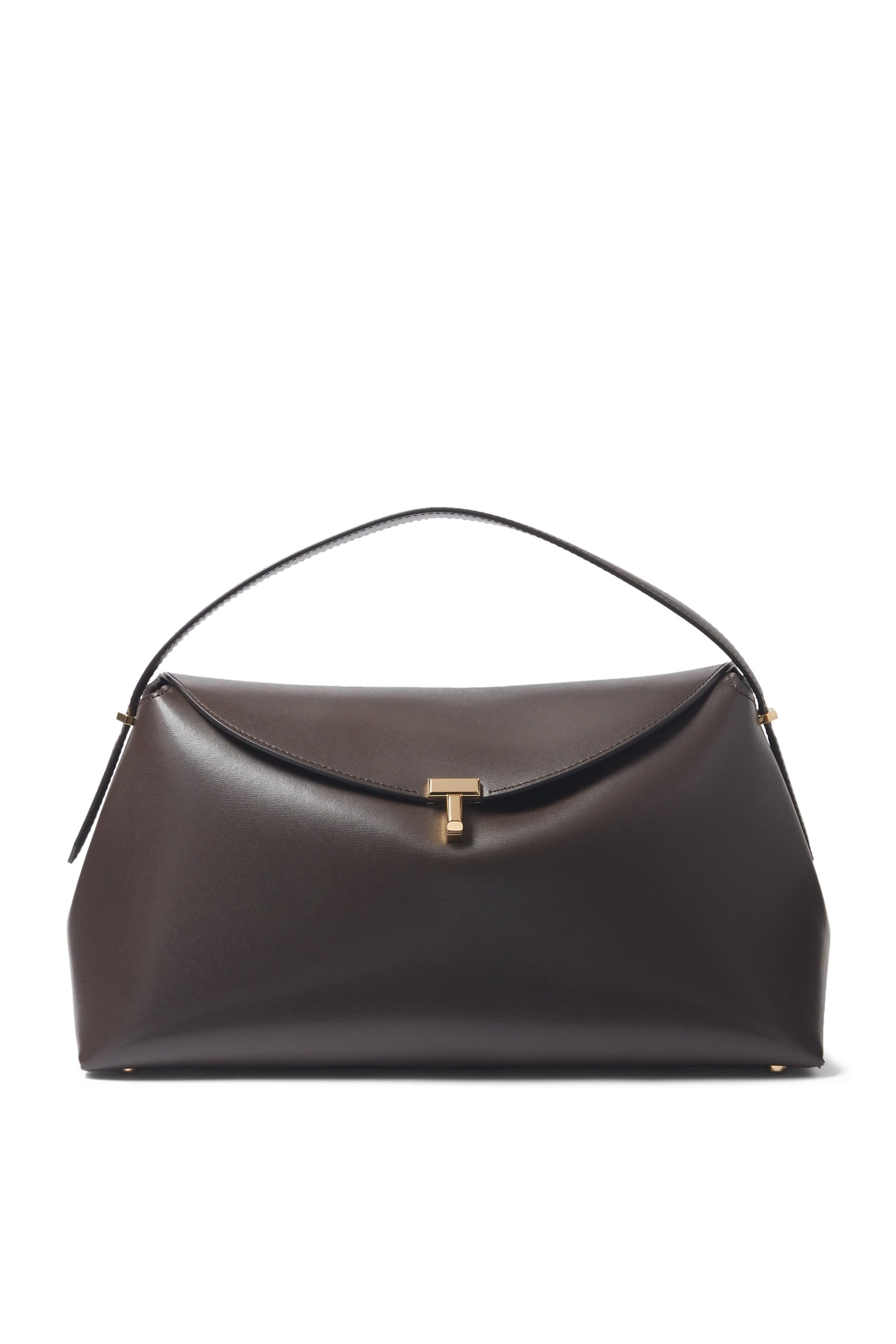 T-Lock Leather Top-Handle Bag