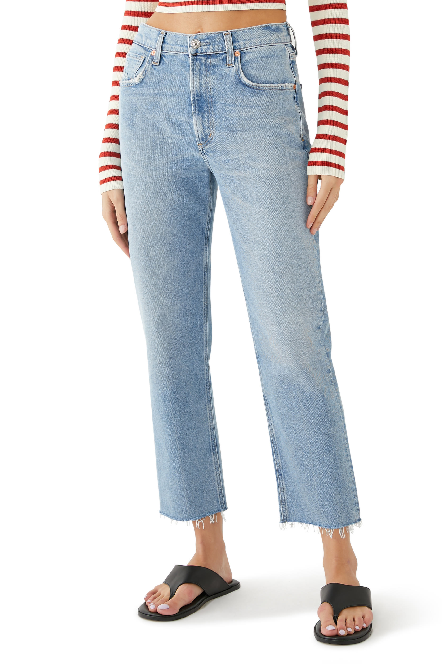 Daphne Crop High-Rise Stovepipe Pants