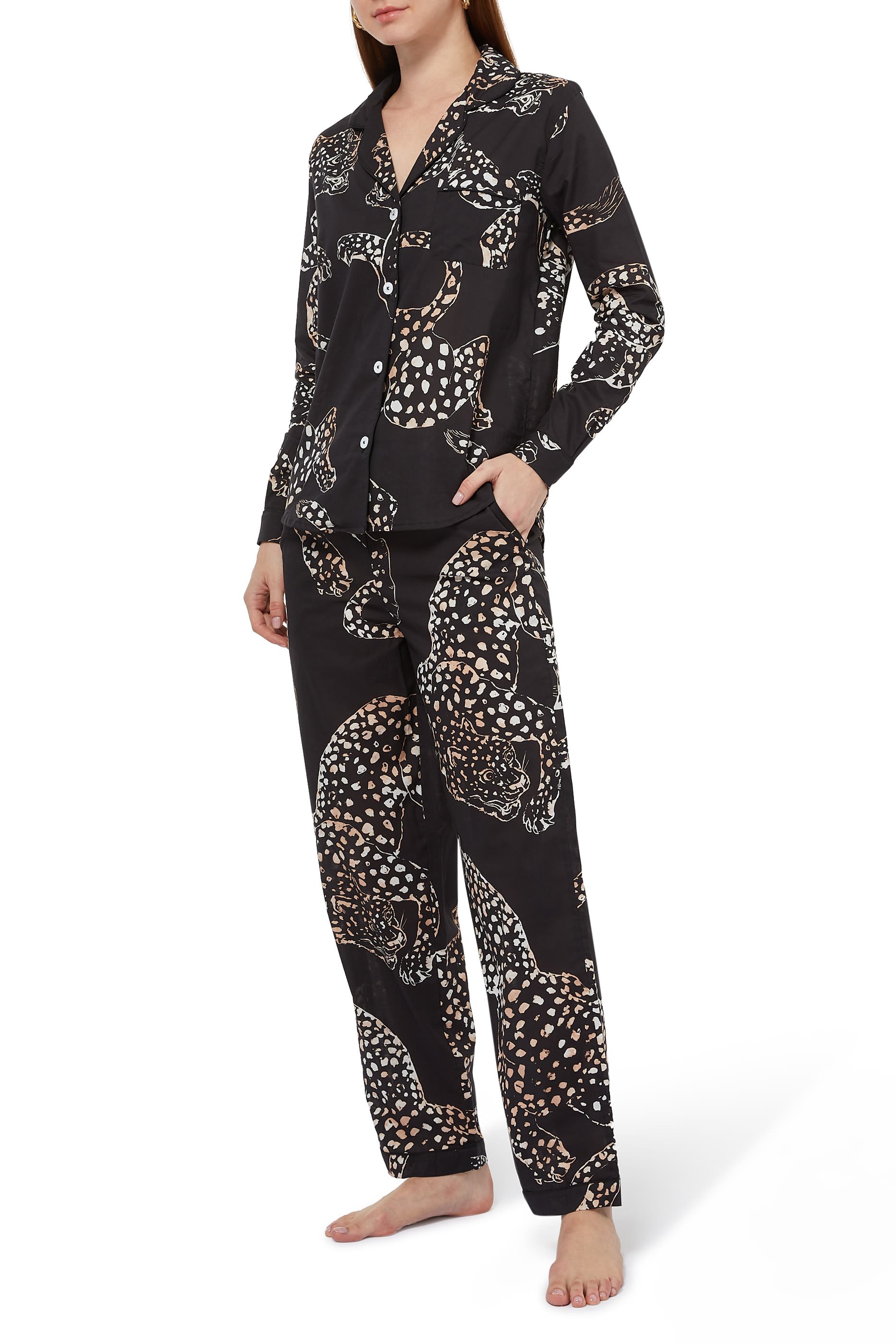 Jaguar Print Pajama Set