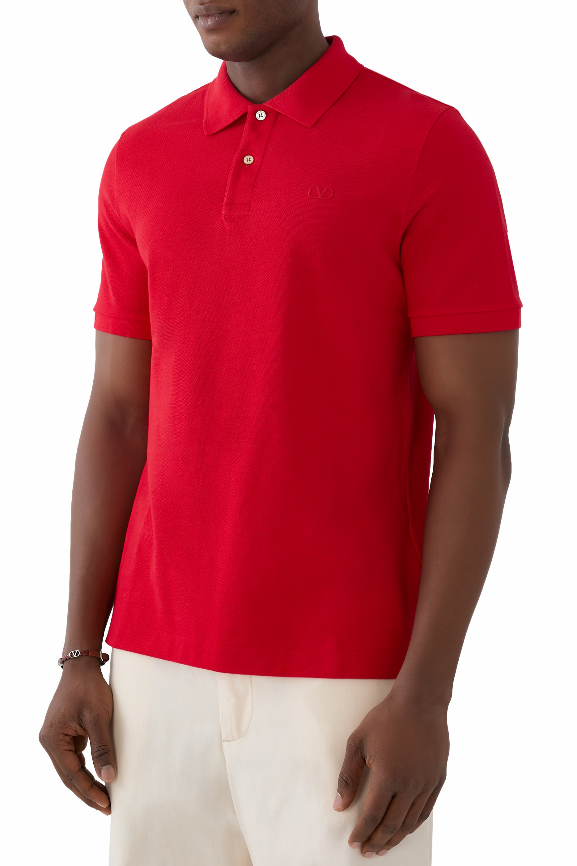 Vlogo Embroidery Cotton Piqu&eacute; Polo Shirt