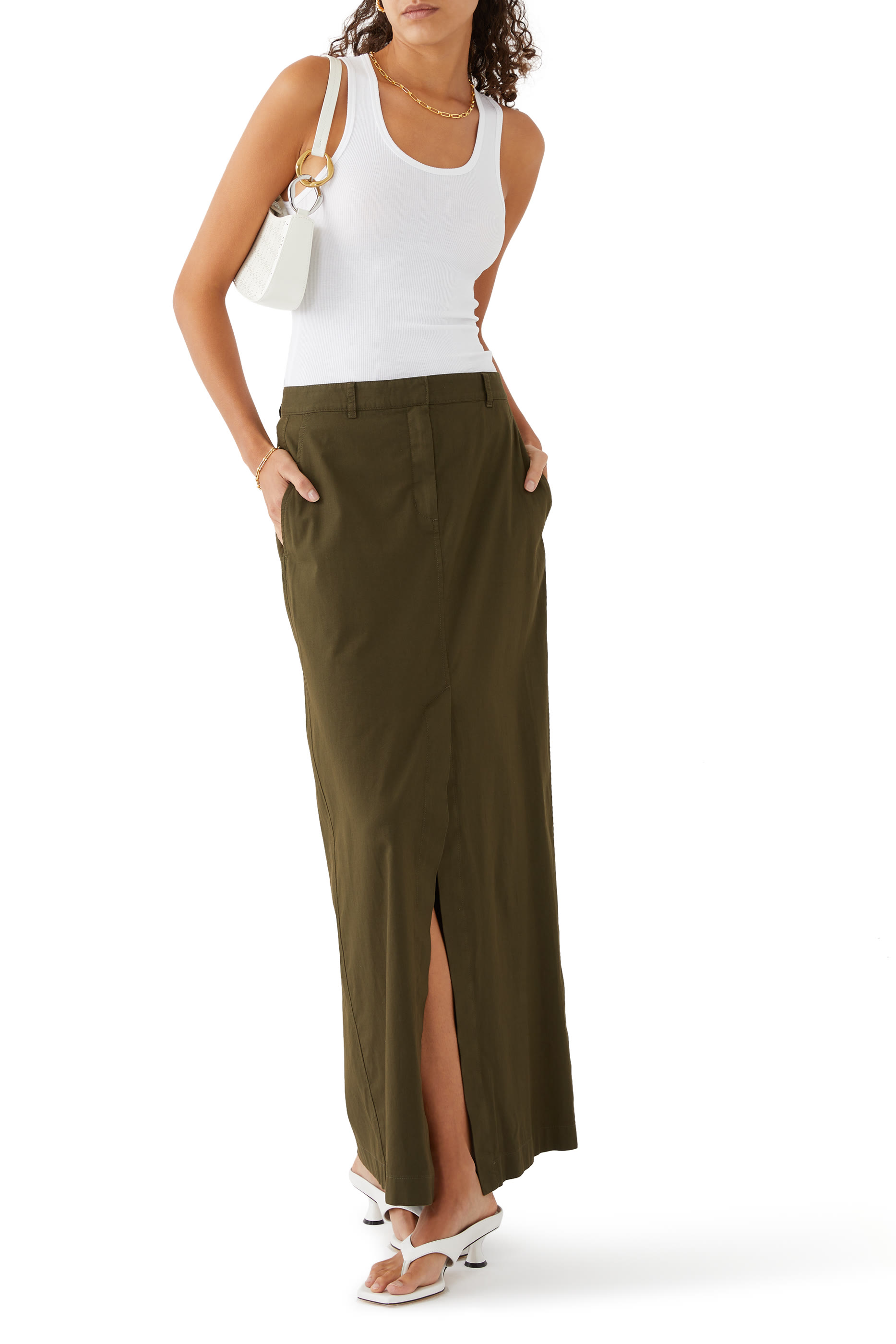 Front Vent Maxi Skirt