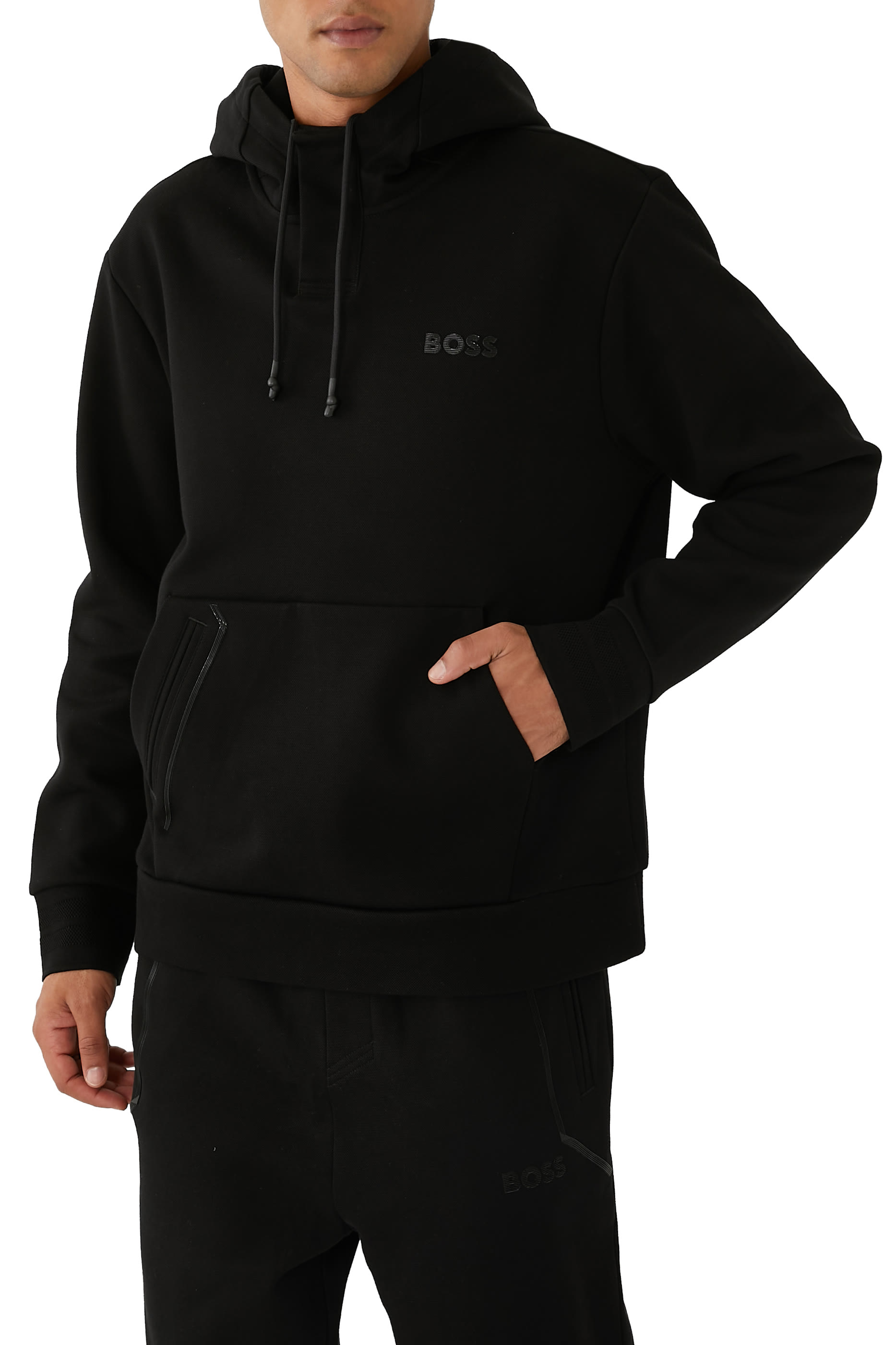 Hoodie with Mirror-Effect Logo