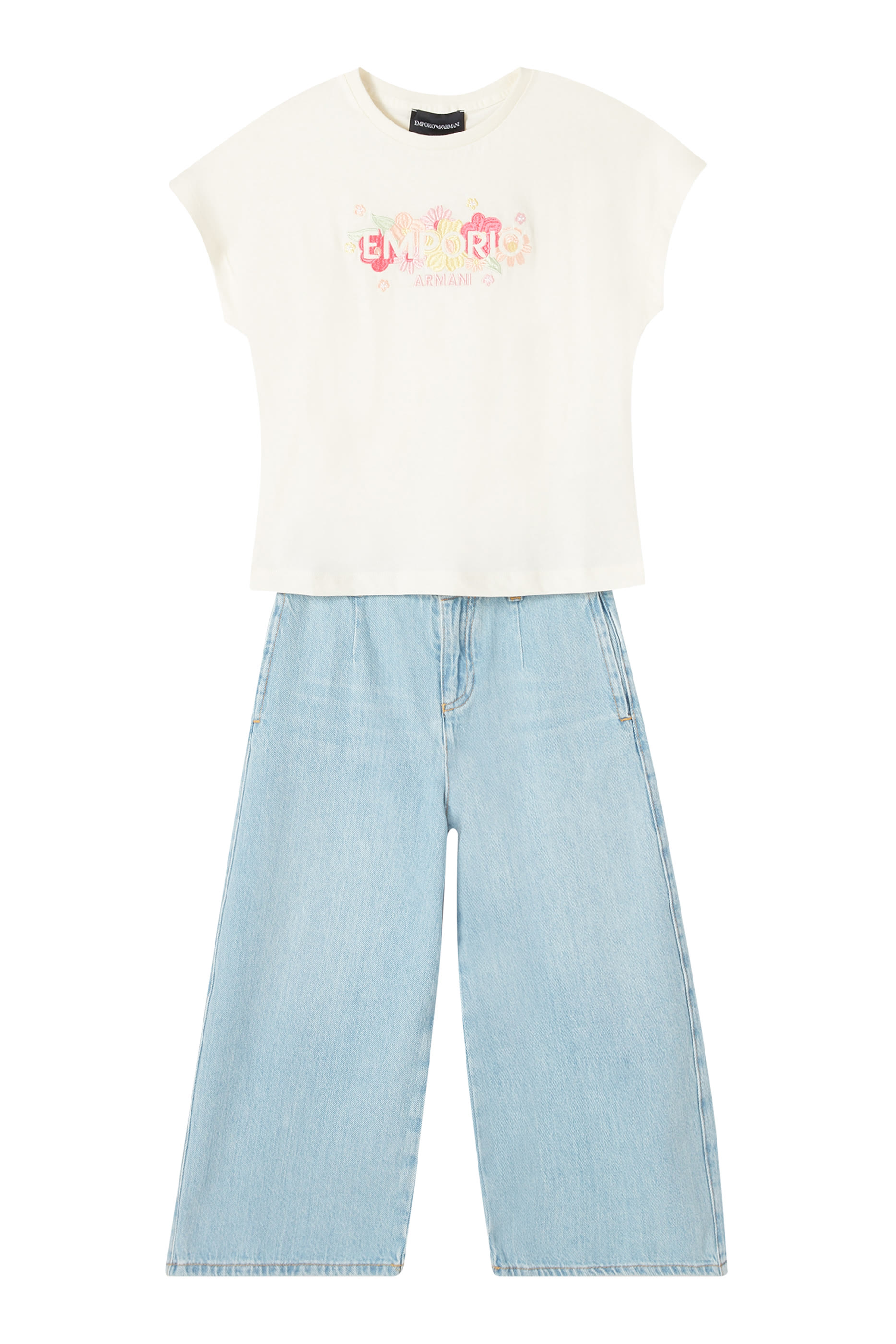 Kids Wide-Leg Denim Jeans