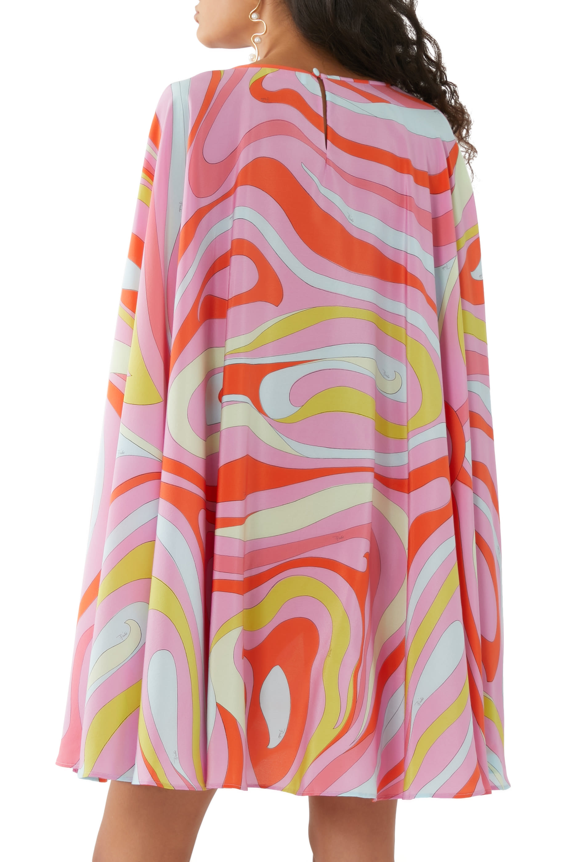 Marmo-Print Silk Kaftan