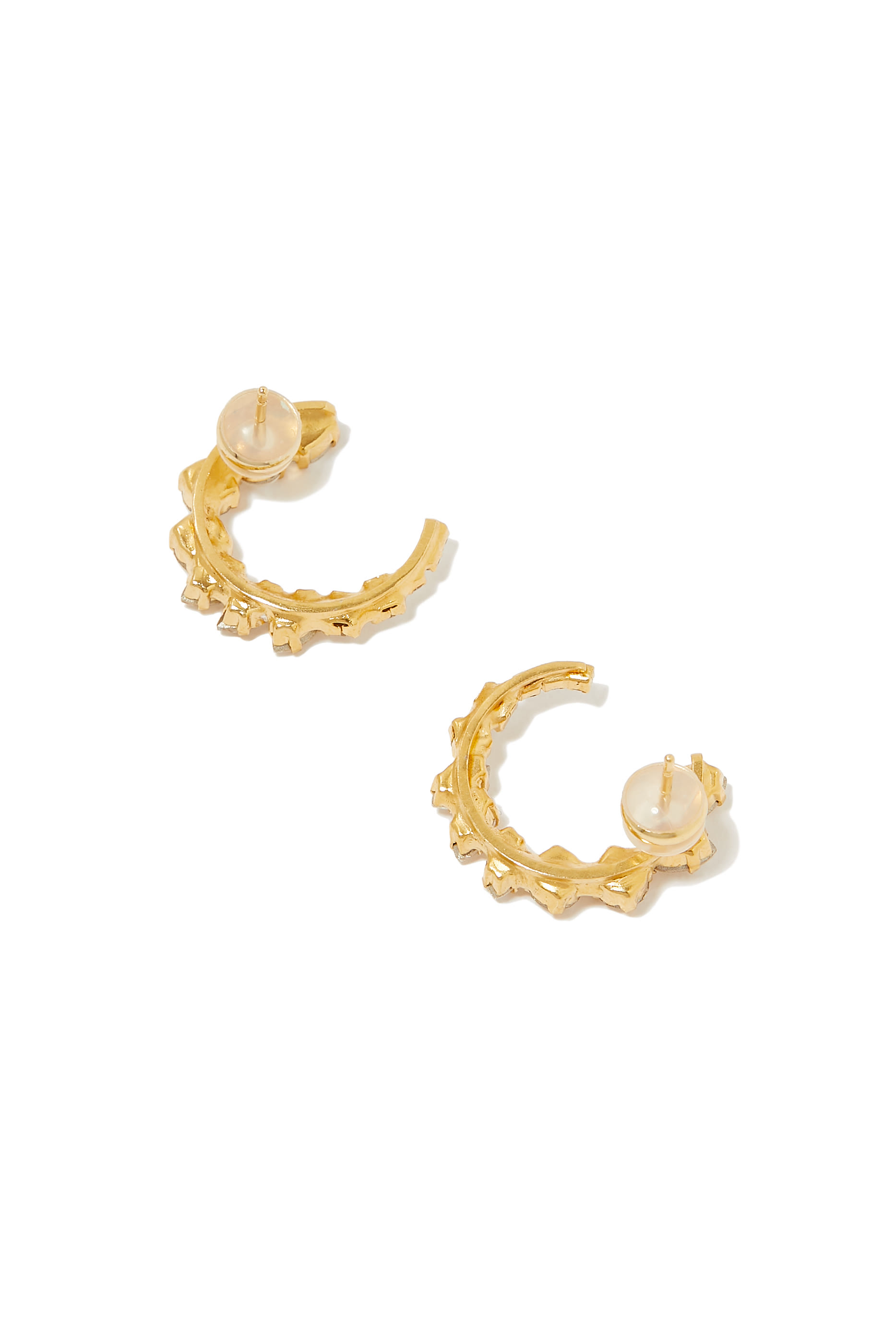 Mini Angie Earrings, 18k Gold-Plated Metal & Swarovski Crystals