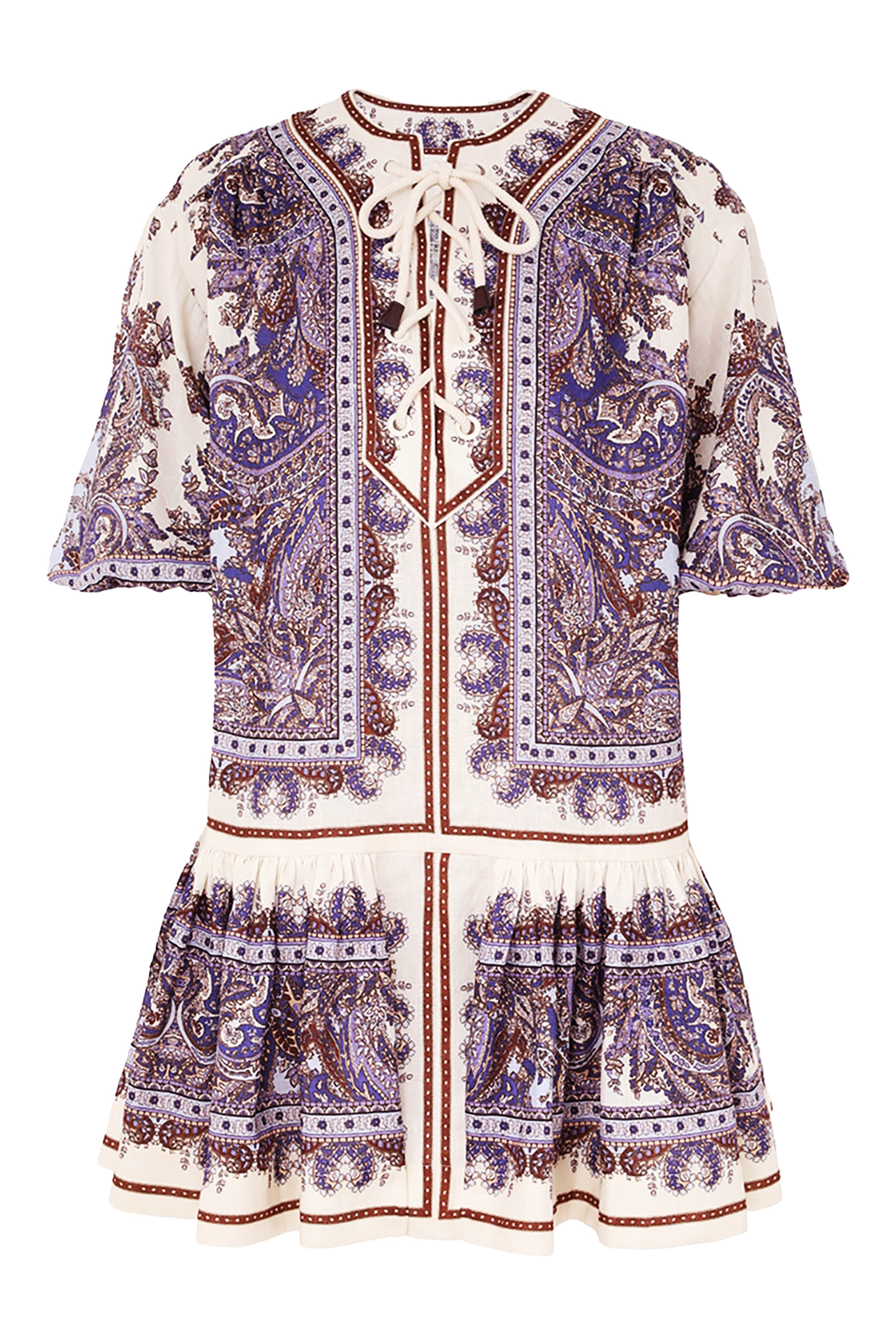 Ottie Eyelet Paisley Mini Dress