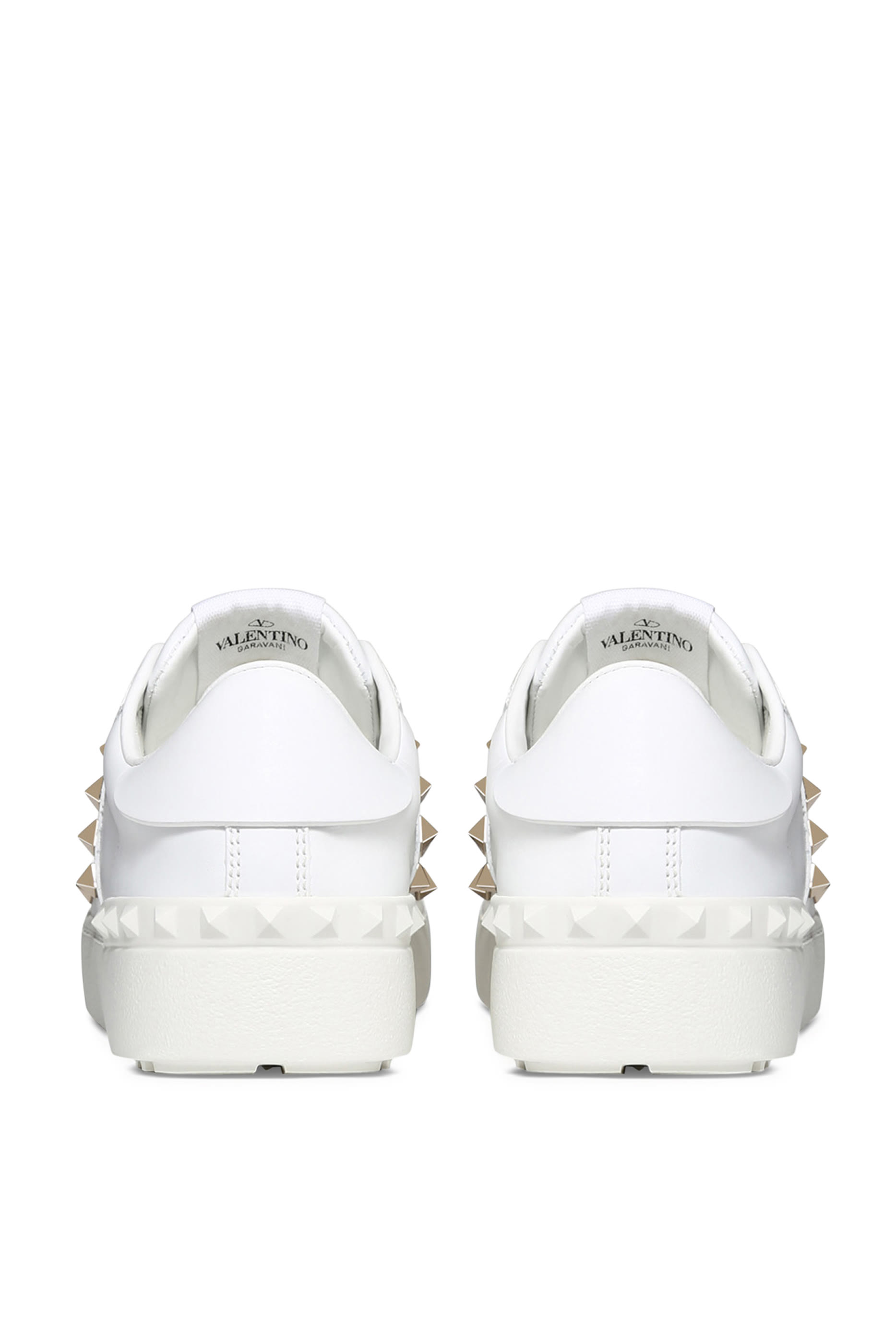  Open Rockstud Leather Sneakers