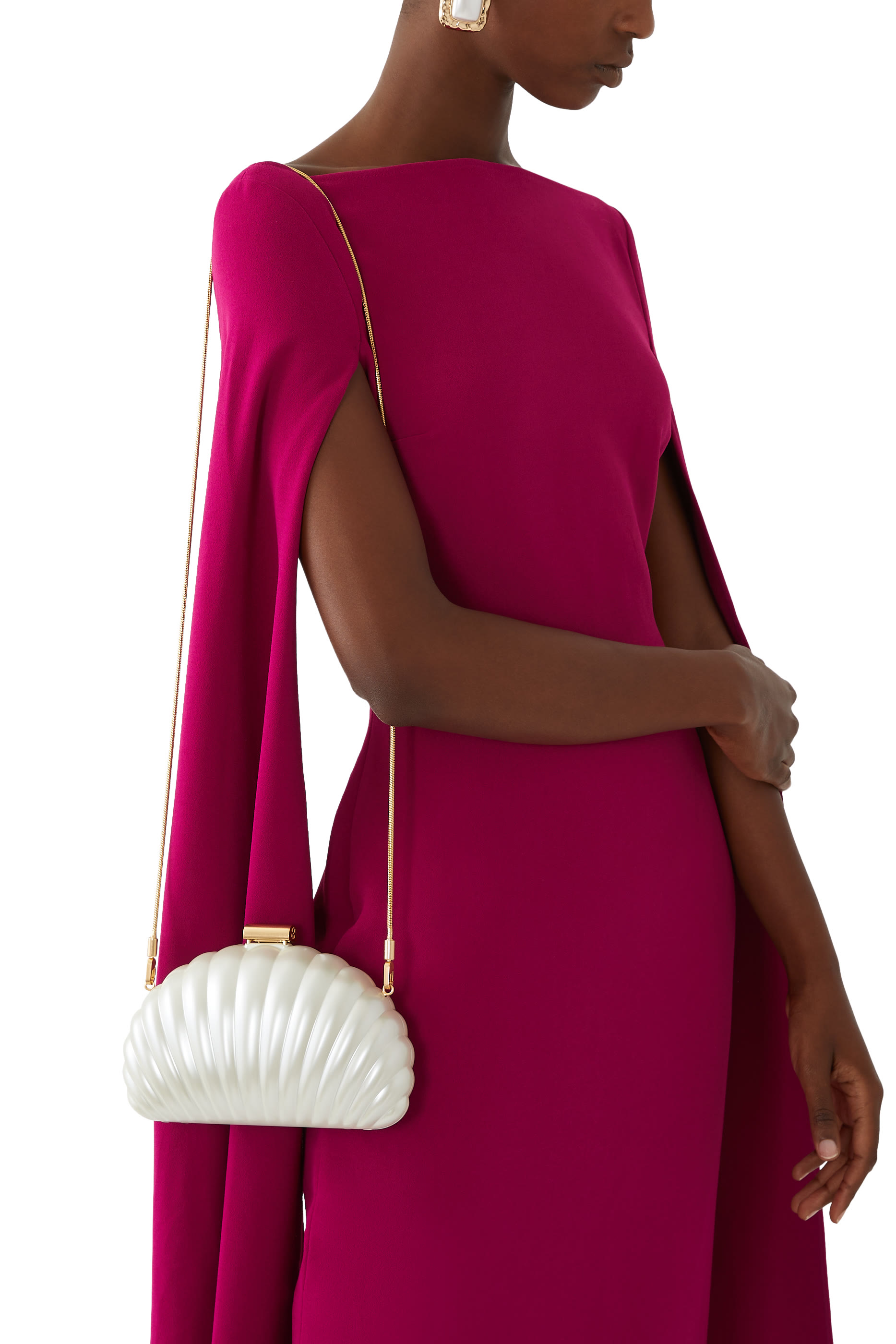 Monet Pearlized Shell Clutch