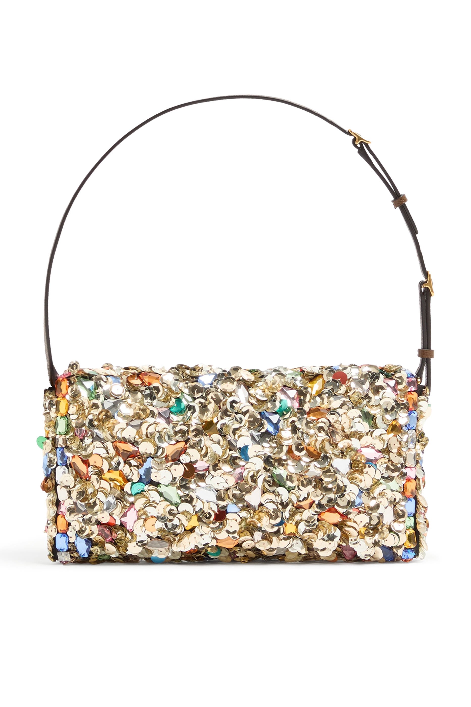 DeVain Embroidered Small Shoulder Bag