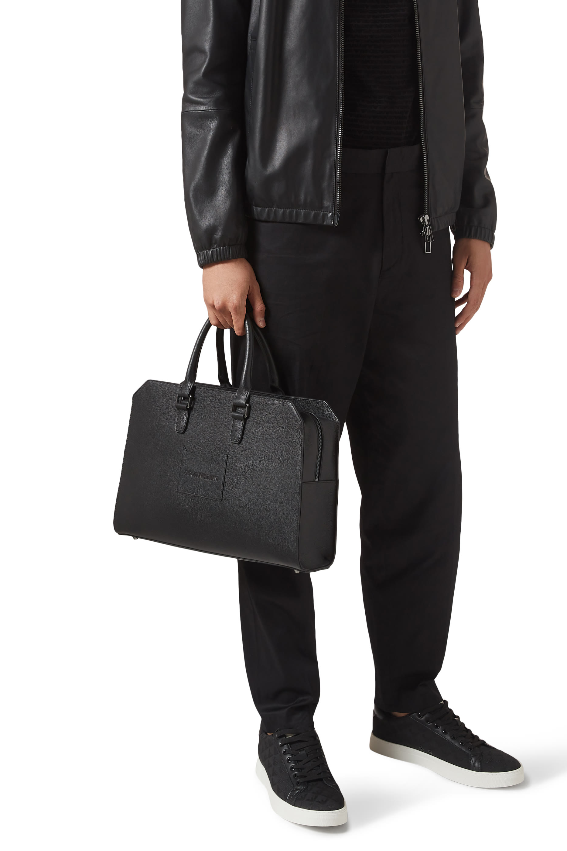 Tumbled Leather Business Bag