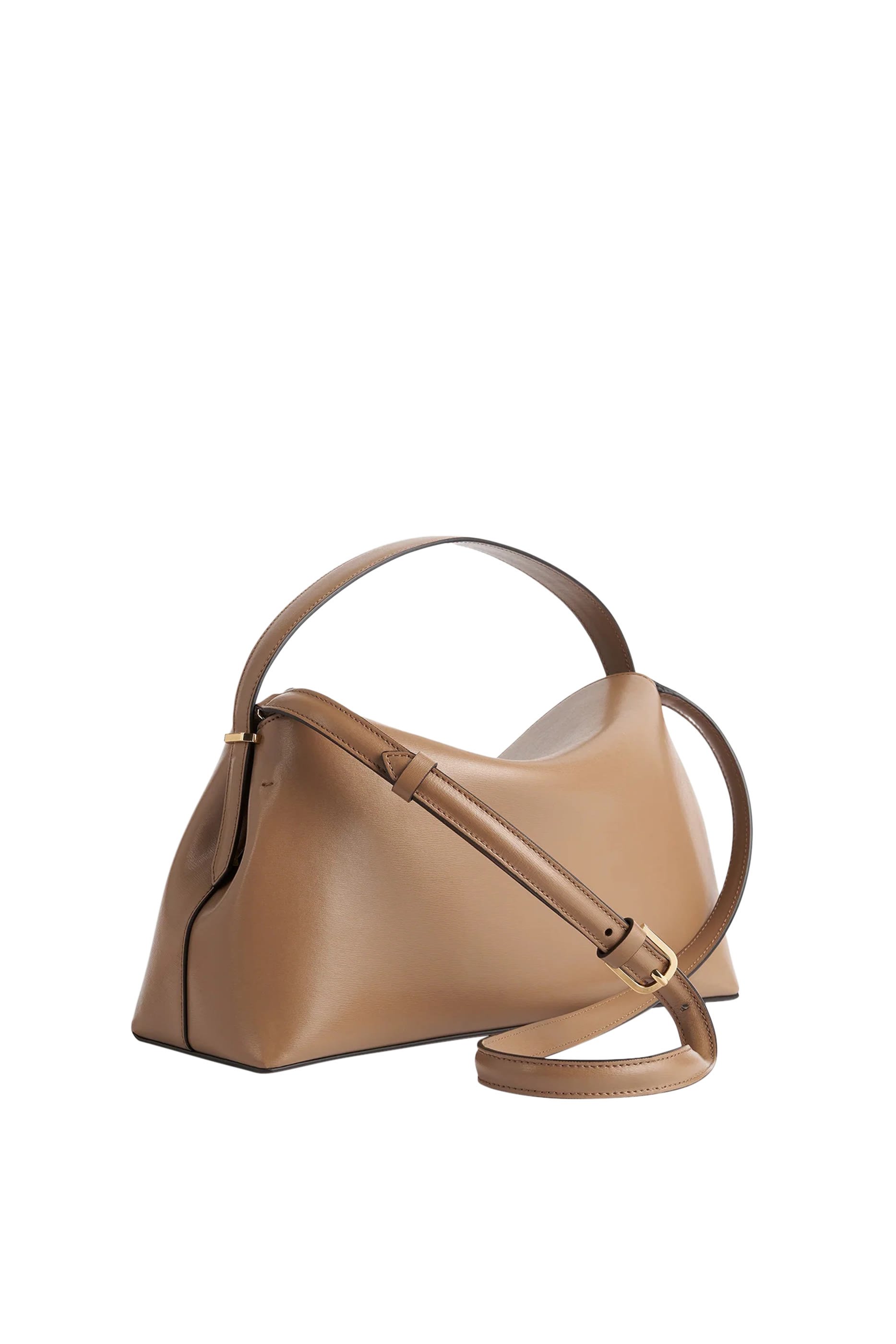 T-Lock Leather Top Handle Bag