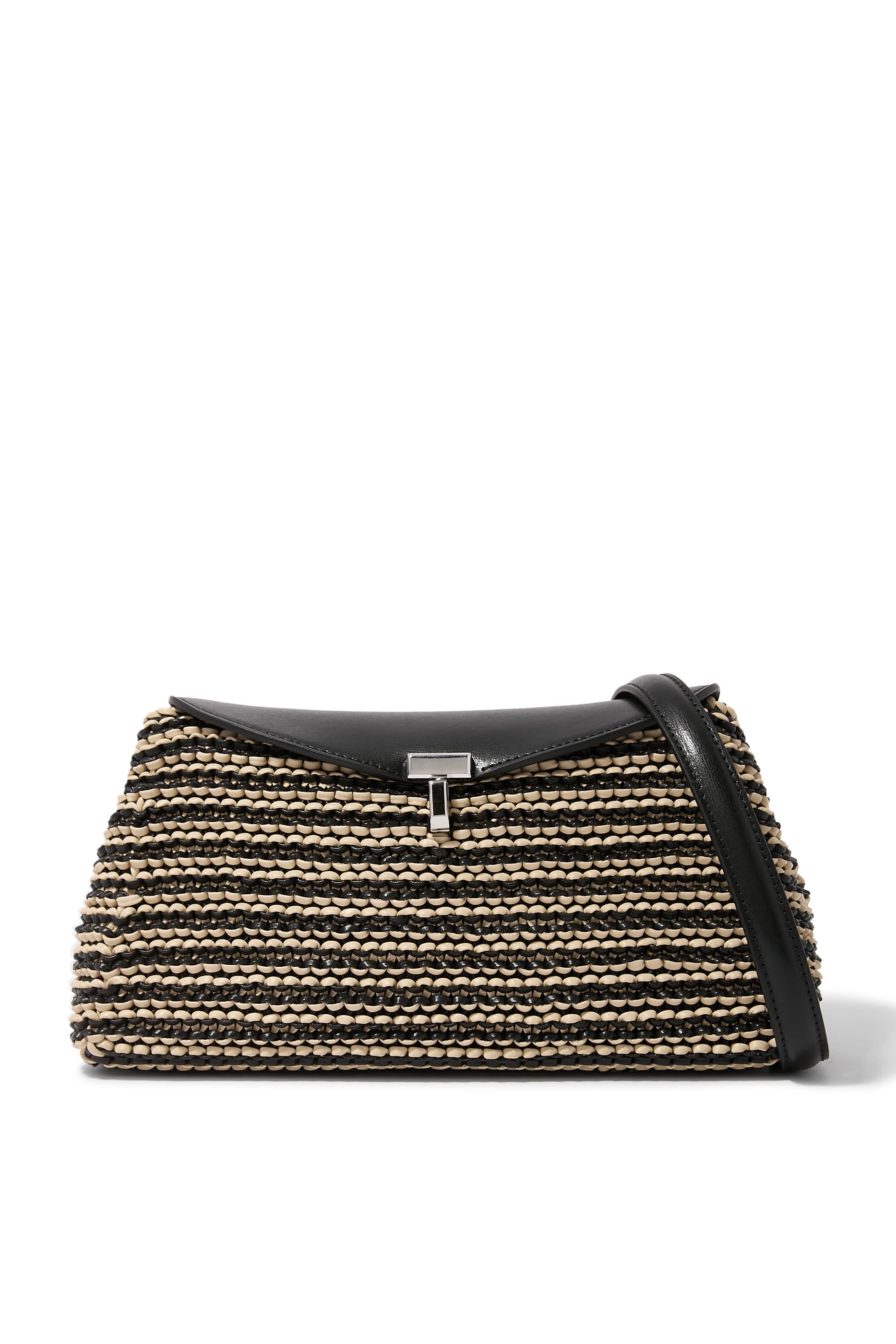 T-Lock Woven Clutch Bag
