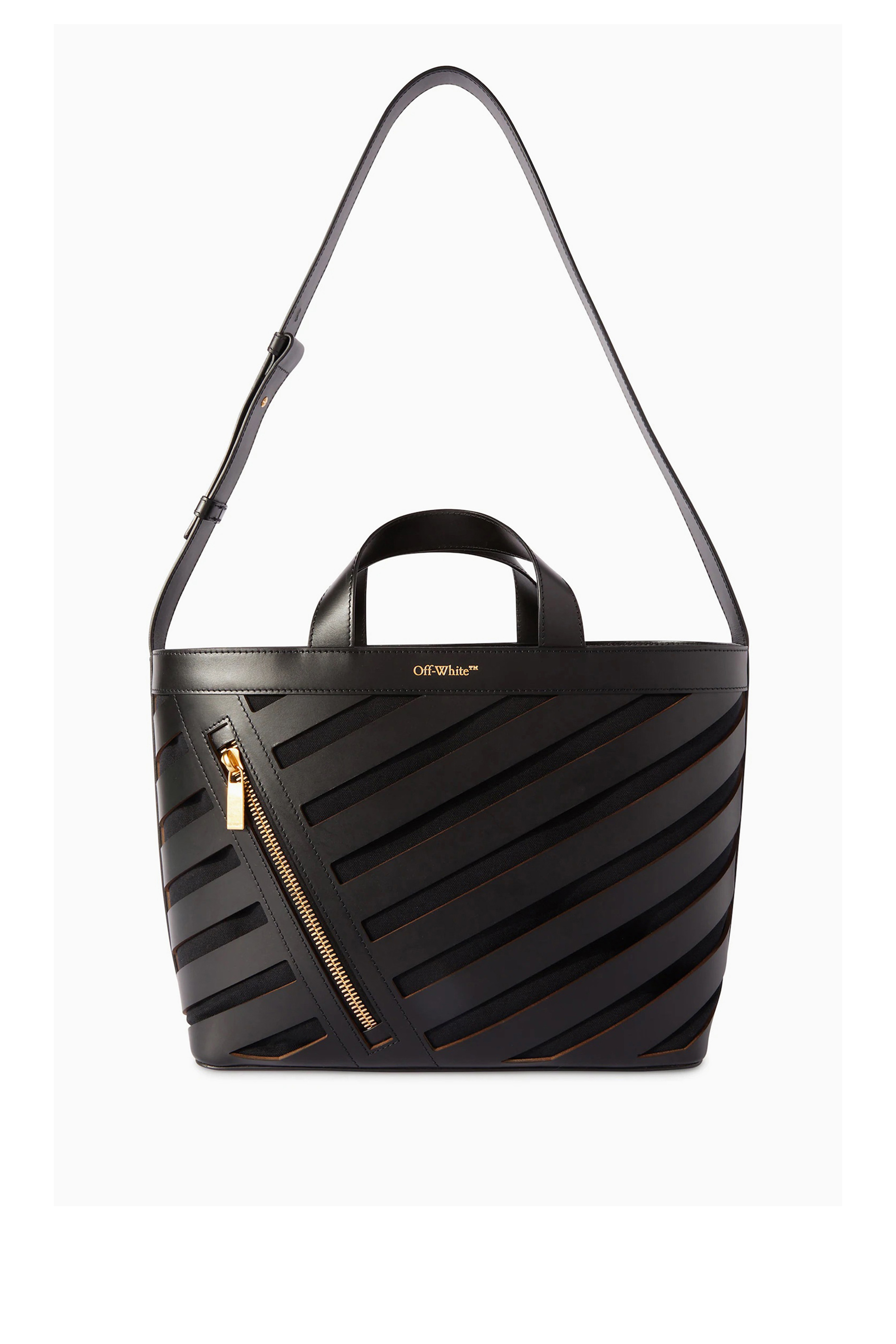 Cut-Out Diag Small Tote Bag