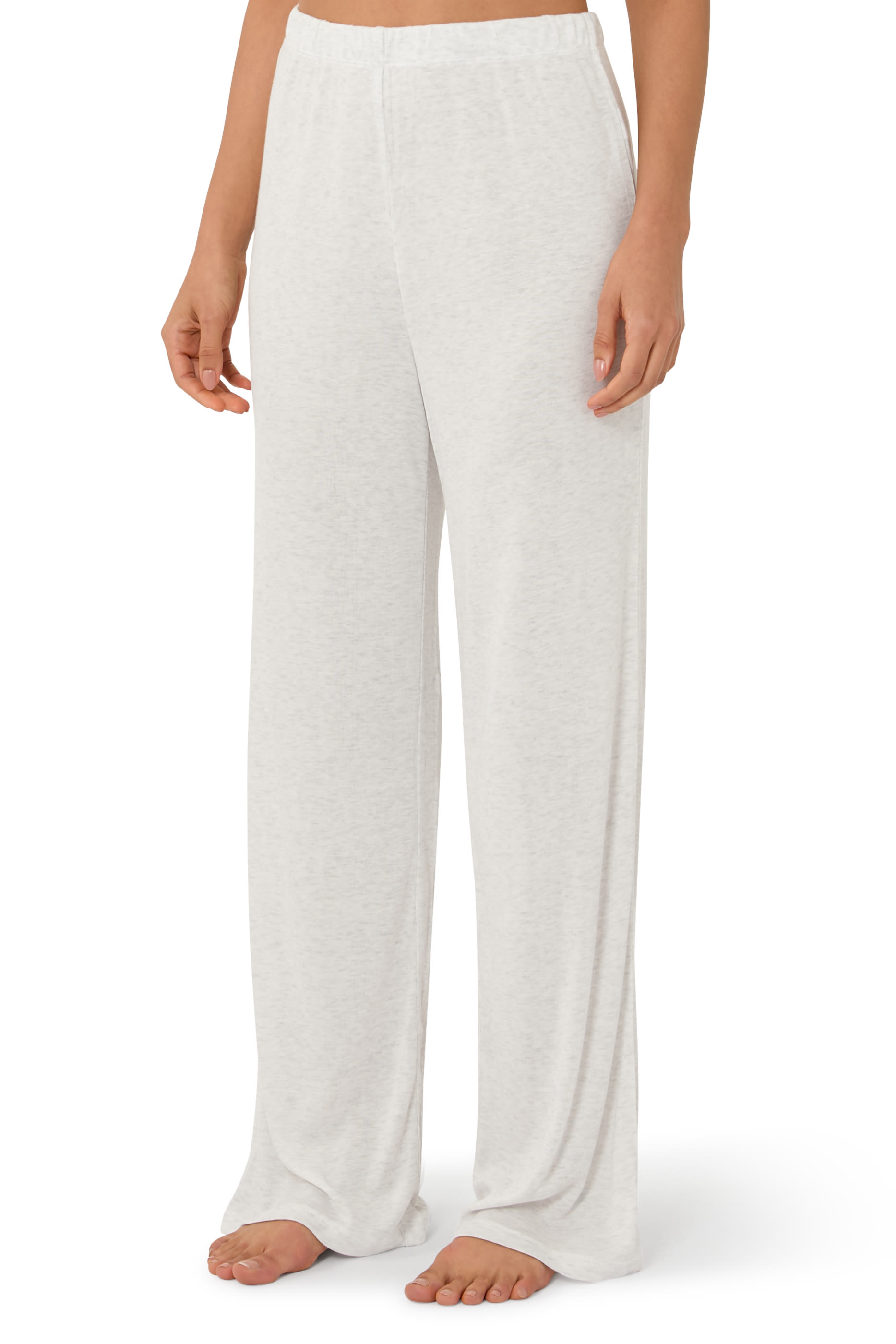 Jersey Sheer Panel Pajama Set 