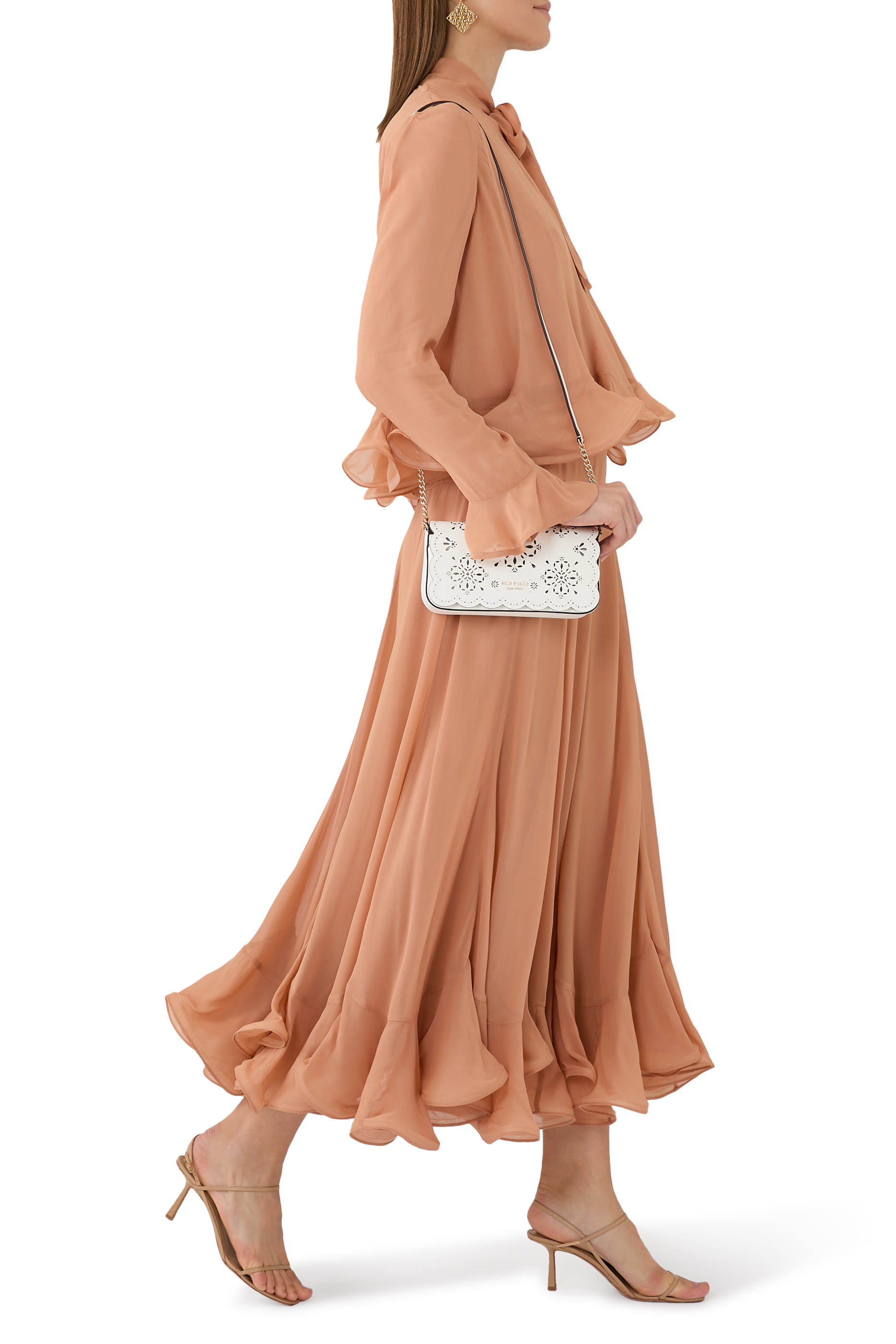 Balance Flutter Midi Skirt