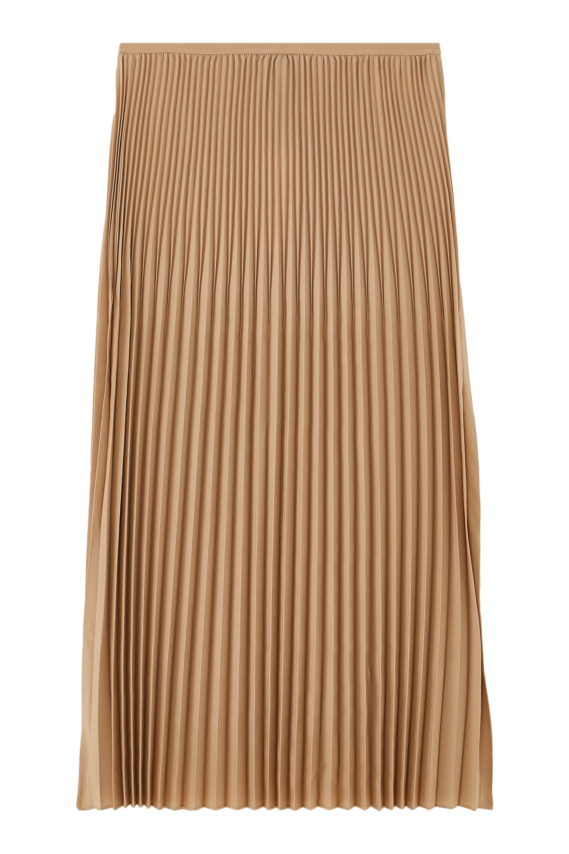 Woven Wool Silk A-Line Skirt