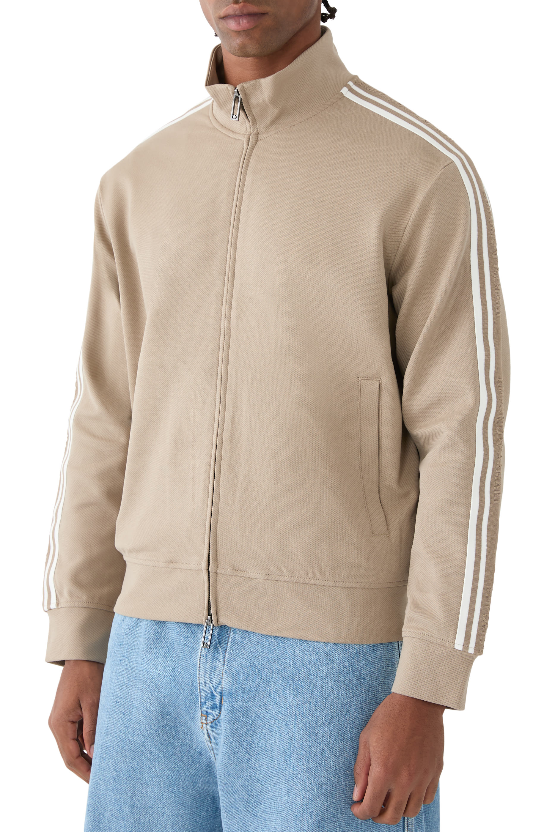 Zip-Up Jersey Sweatshirt