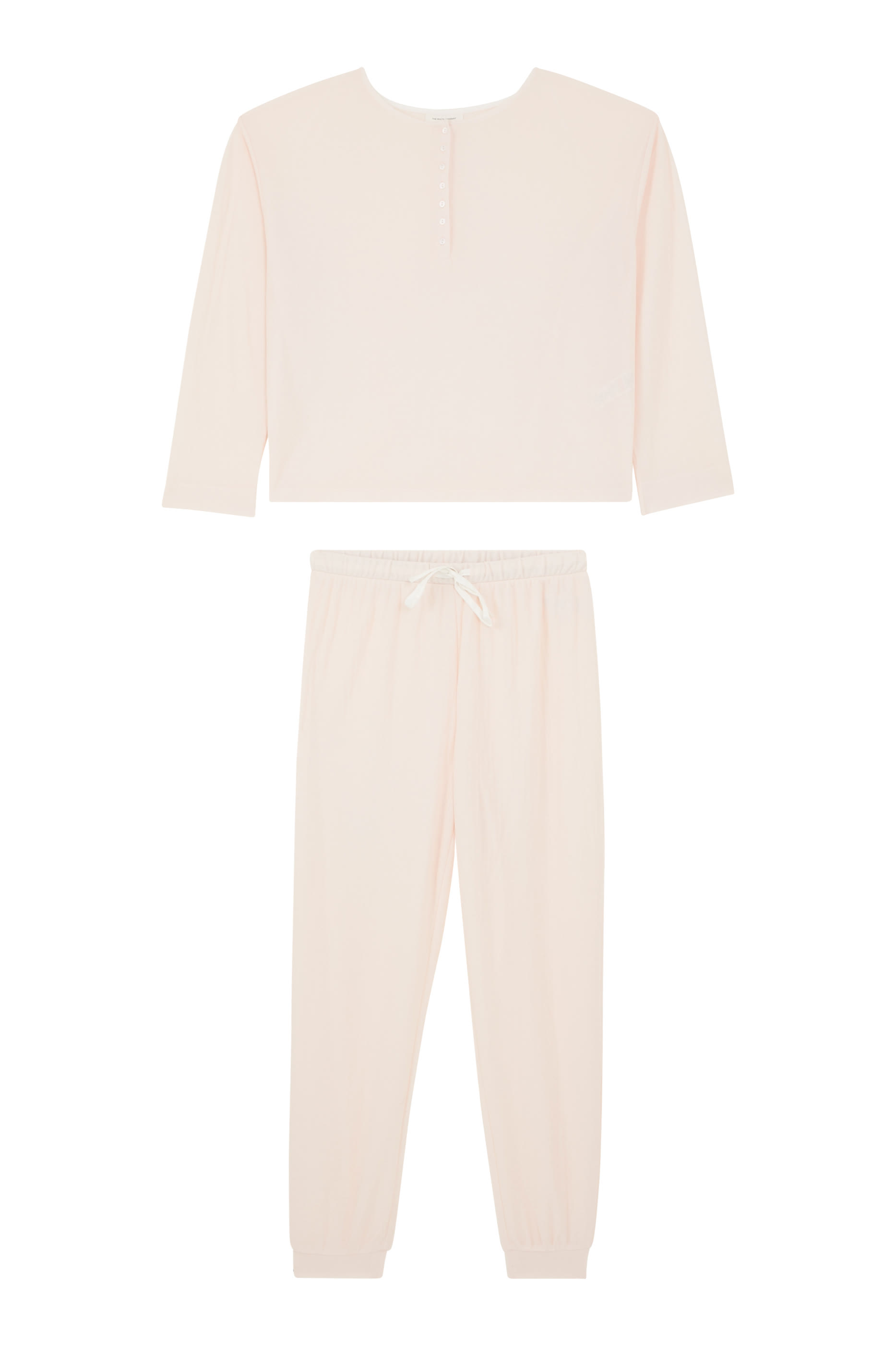 Double-Faced Henley Pajama Set