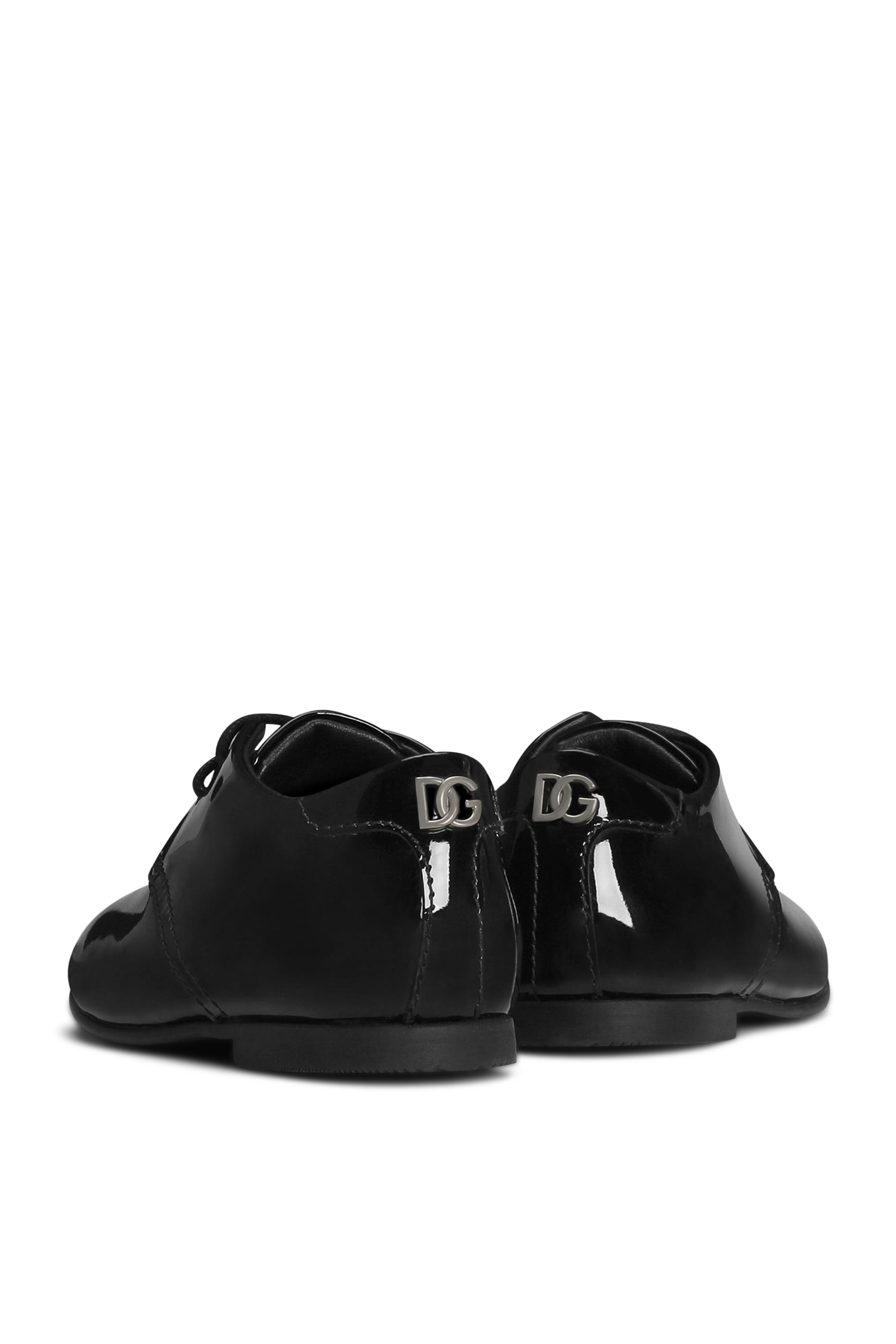 Kids Polished Calfskin Derby Shoes