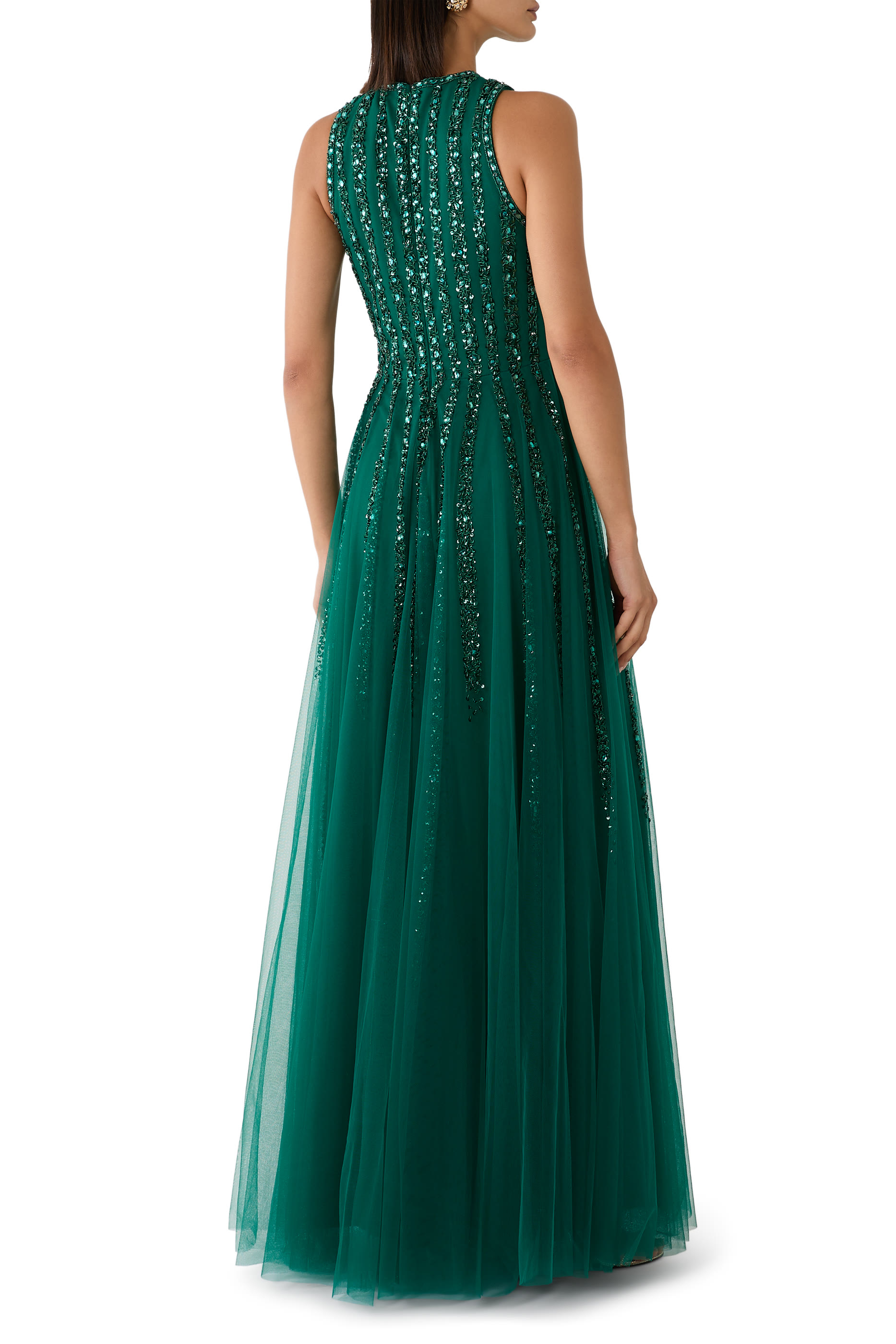 Sleeveless Embellished Gown 