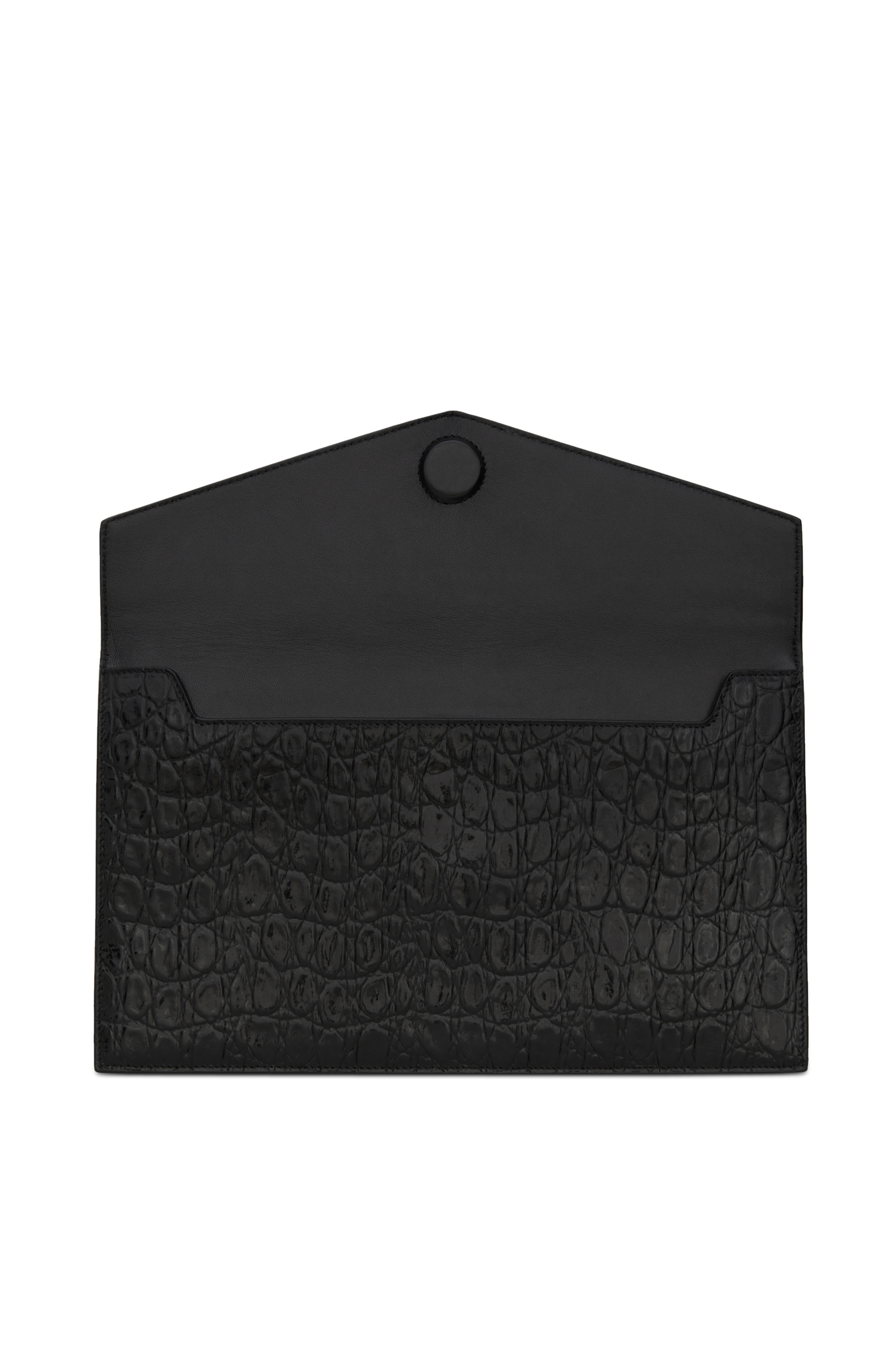 Uptown Pouch In Crocodile-Embossed Leather