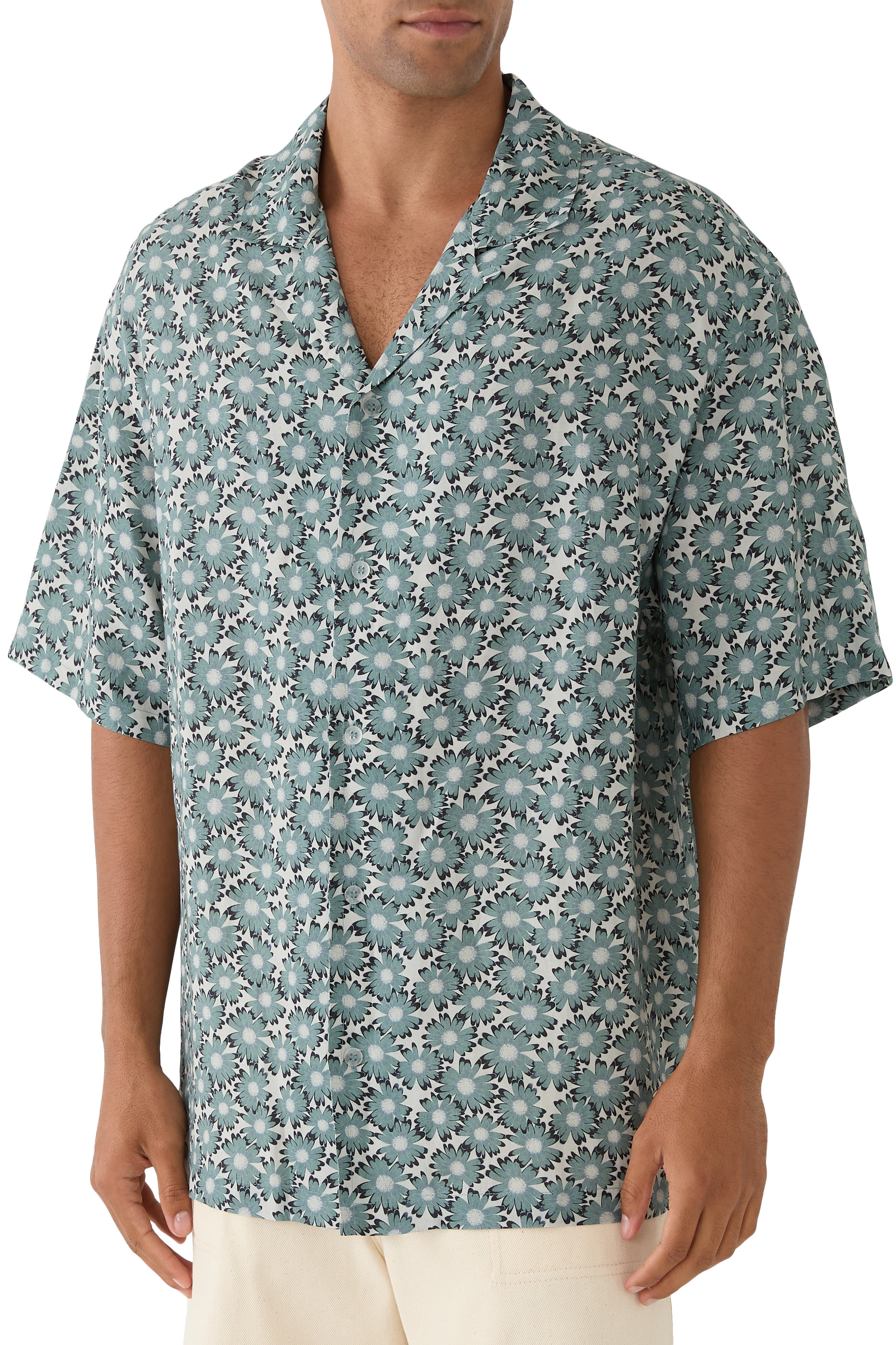 All-Over Paisley Print Viscose-Blend Shirt