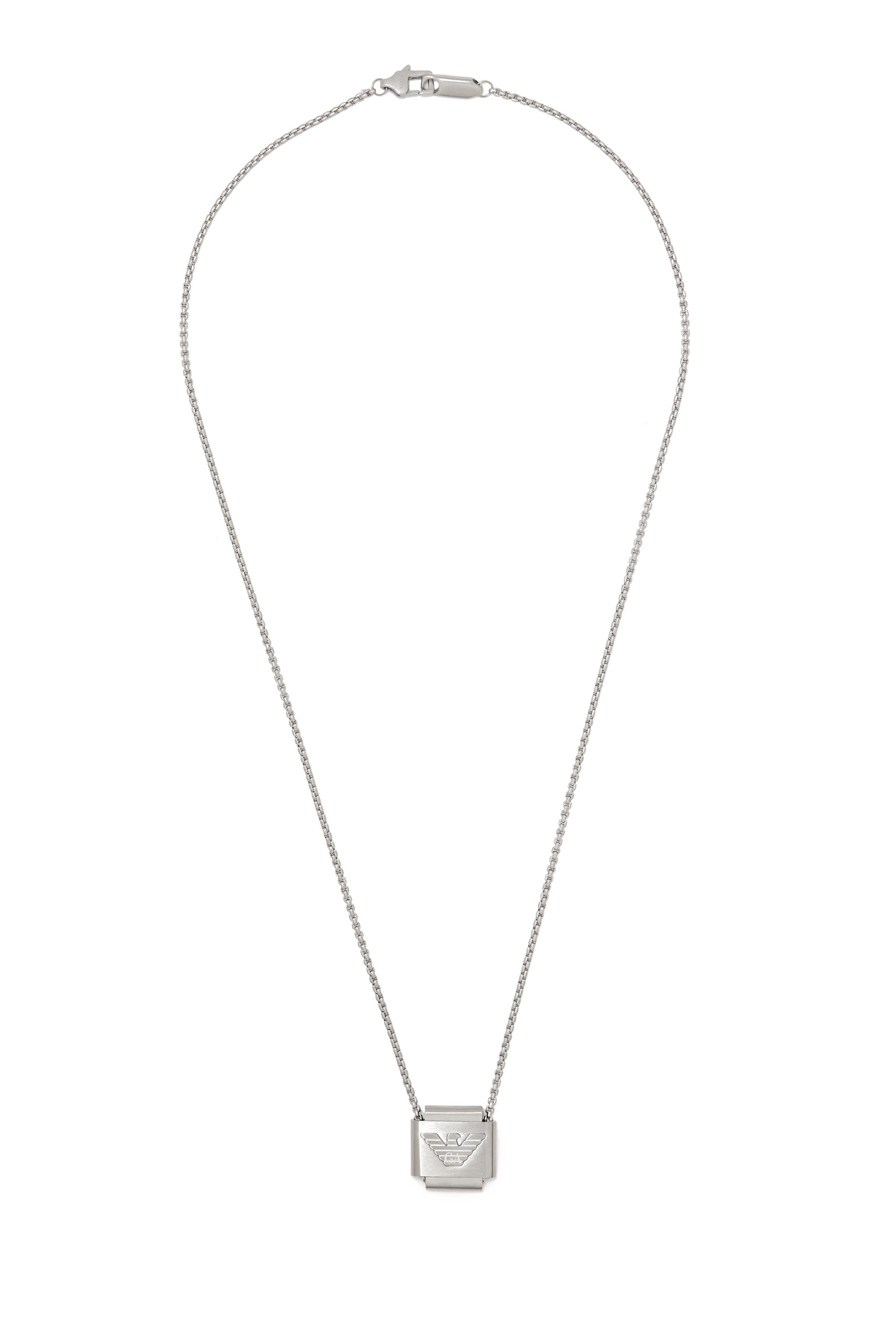 Eagle Logo Pendant Necklace, Stainless Steel