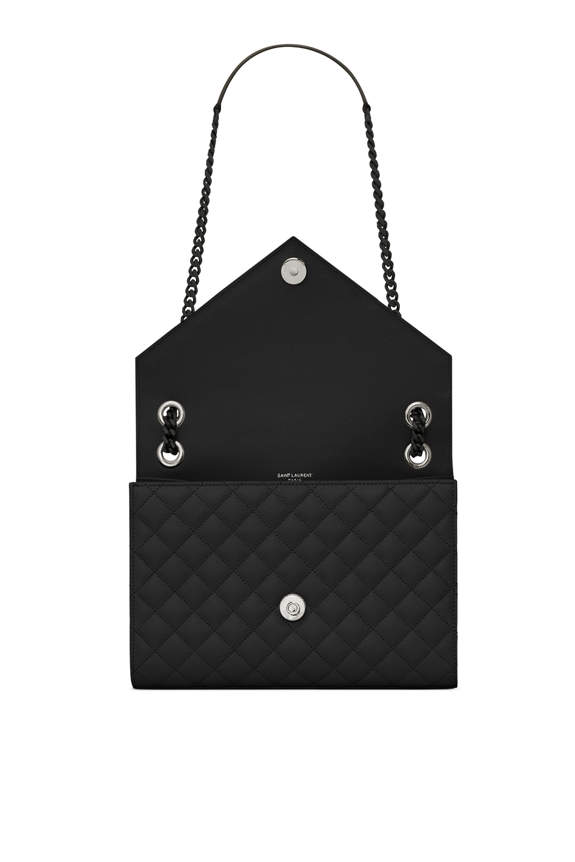 Envelope Medium Bag in Quilted Grain De Poudre Embossed Leather