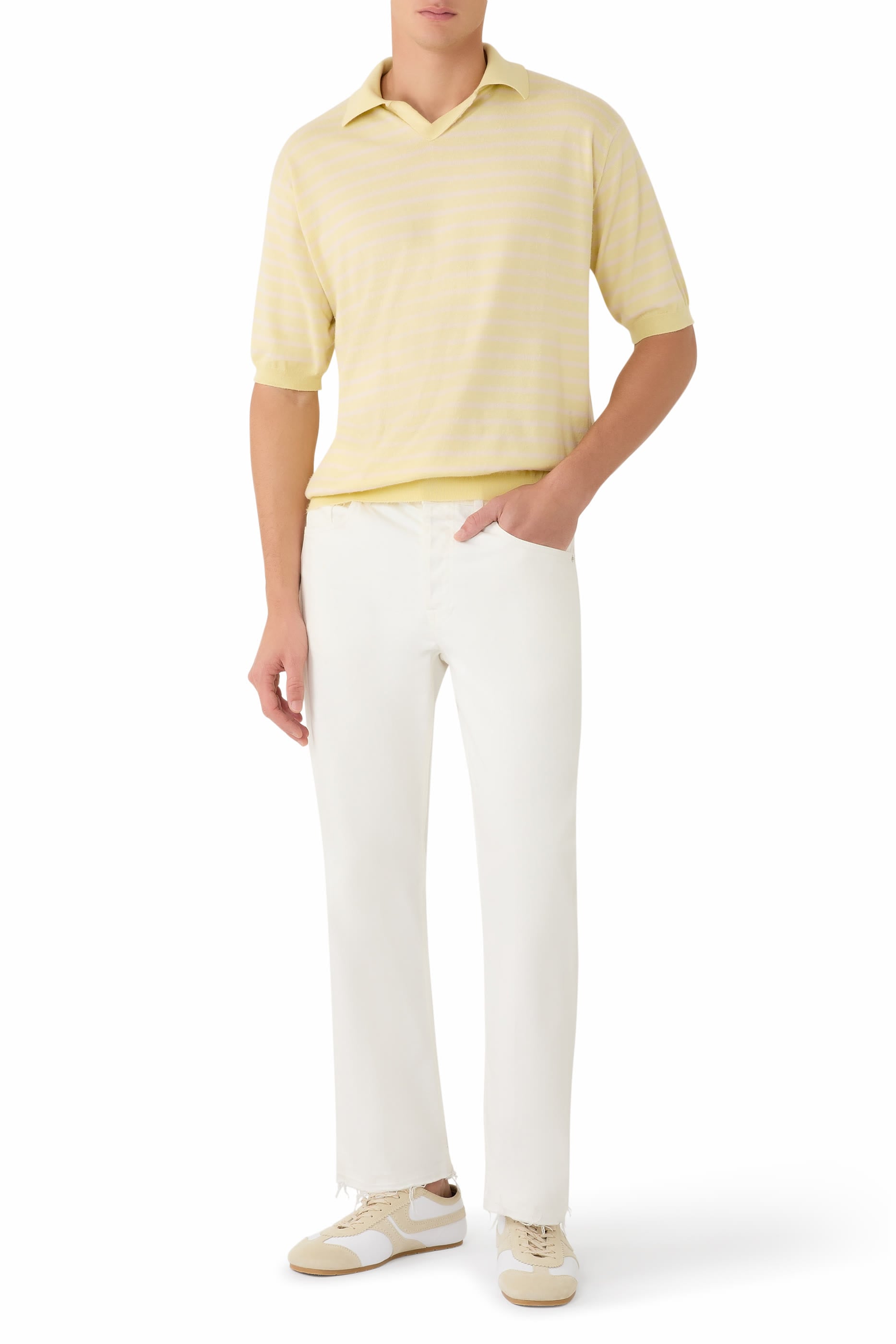 High Gauge Cotton Knit Skipper Polo