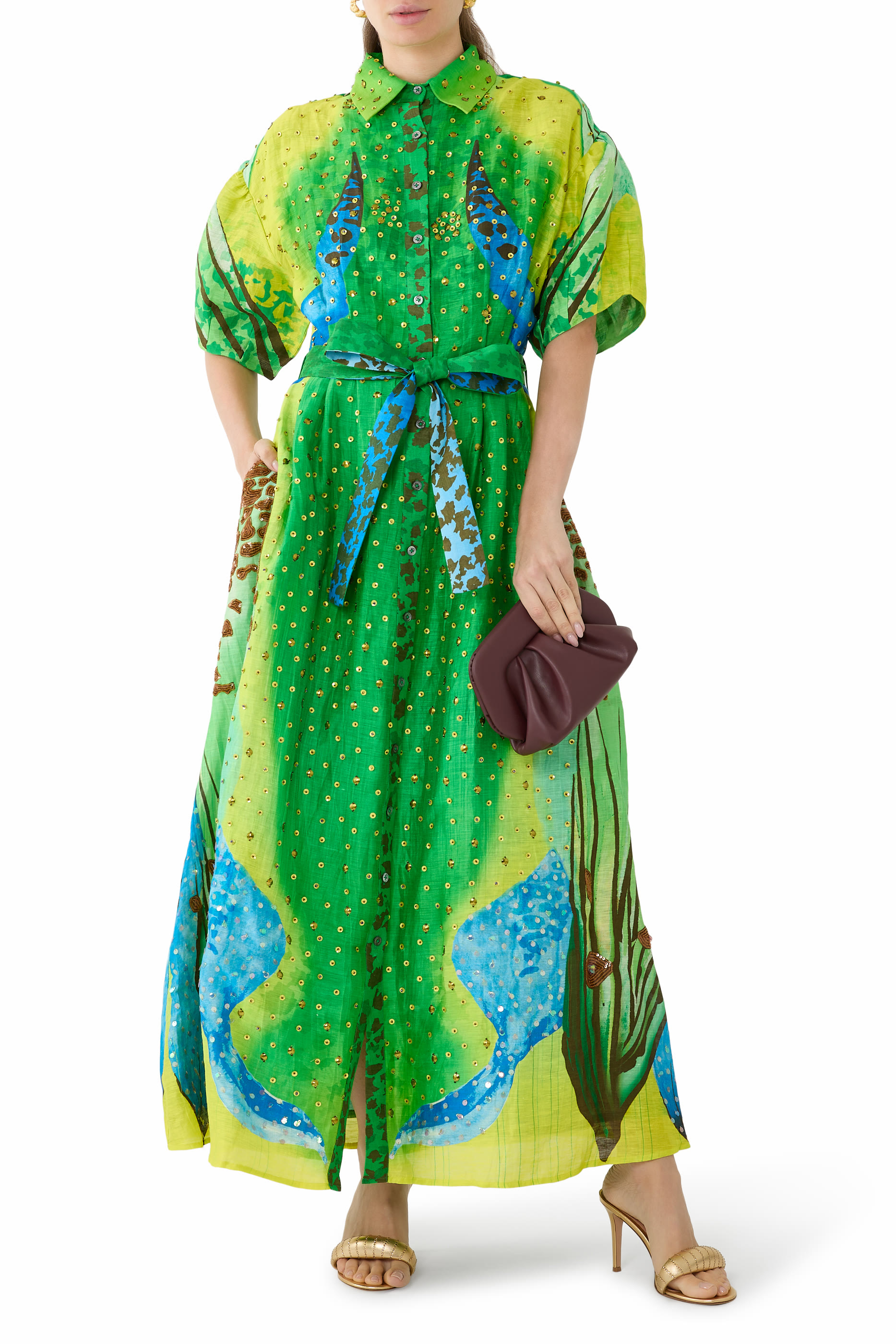  Verde Forest Shirt Dress 