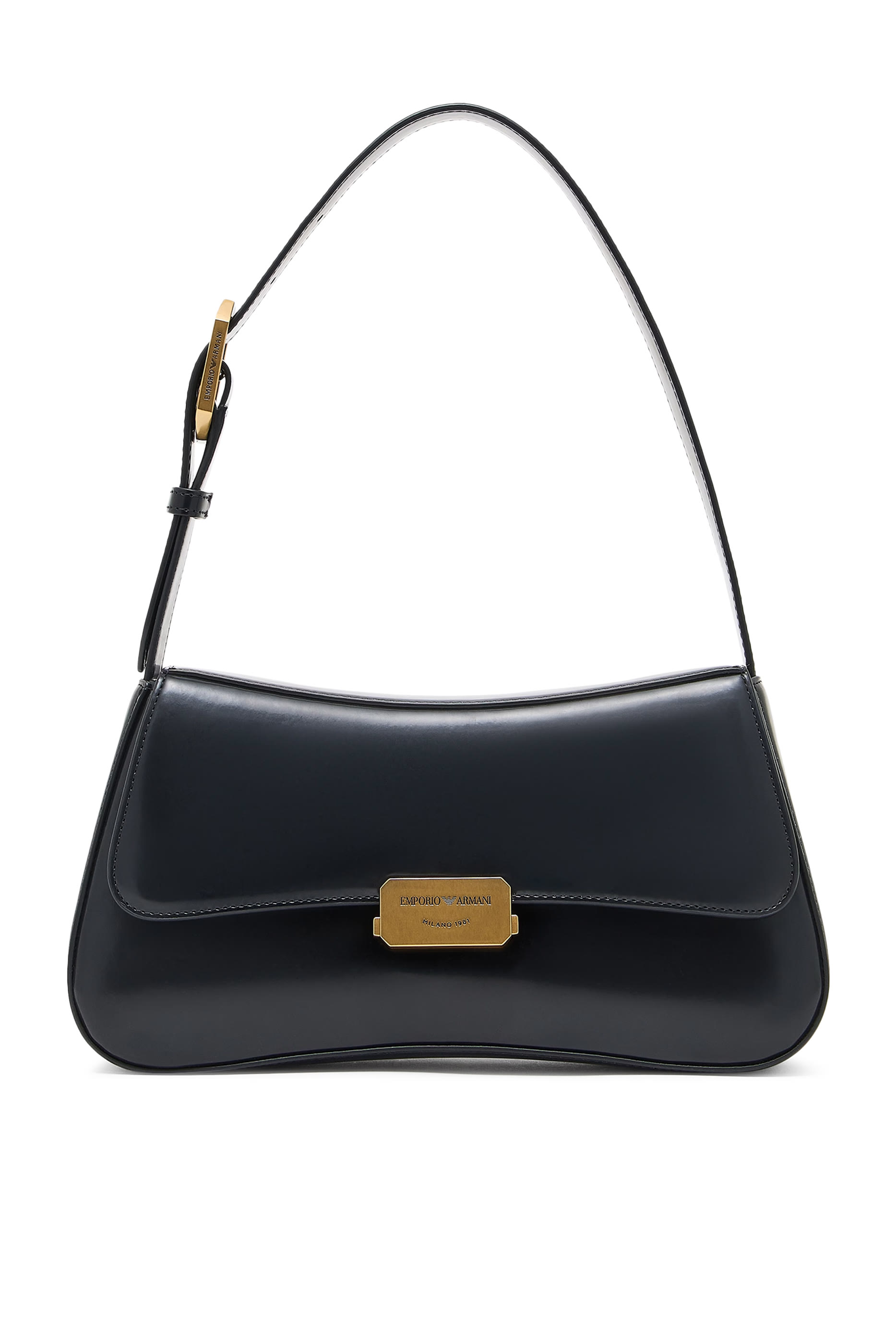 Brushed-Finish Shoulder Bag