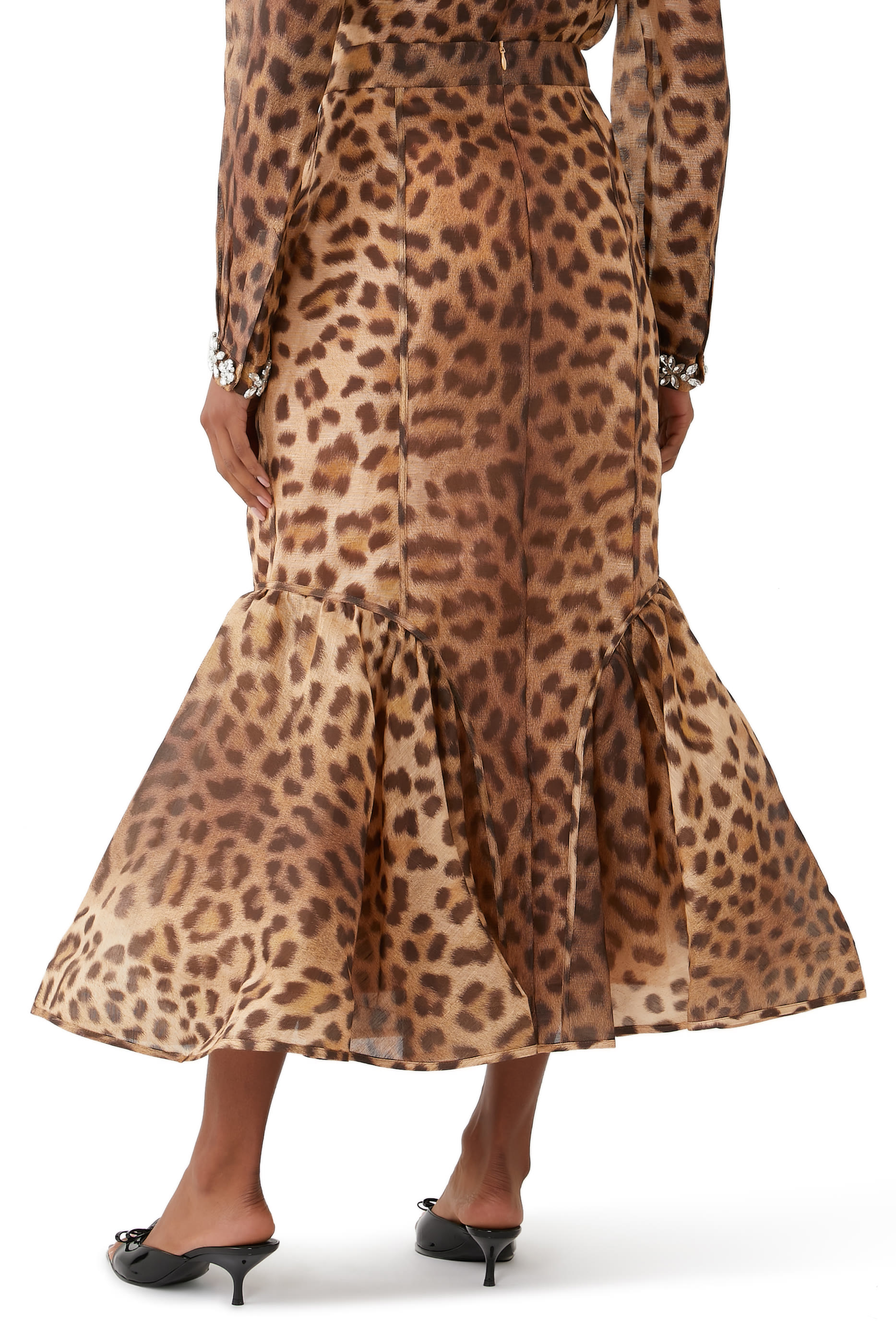 Crush Panelled Pencil Skirt