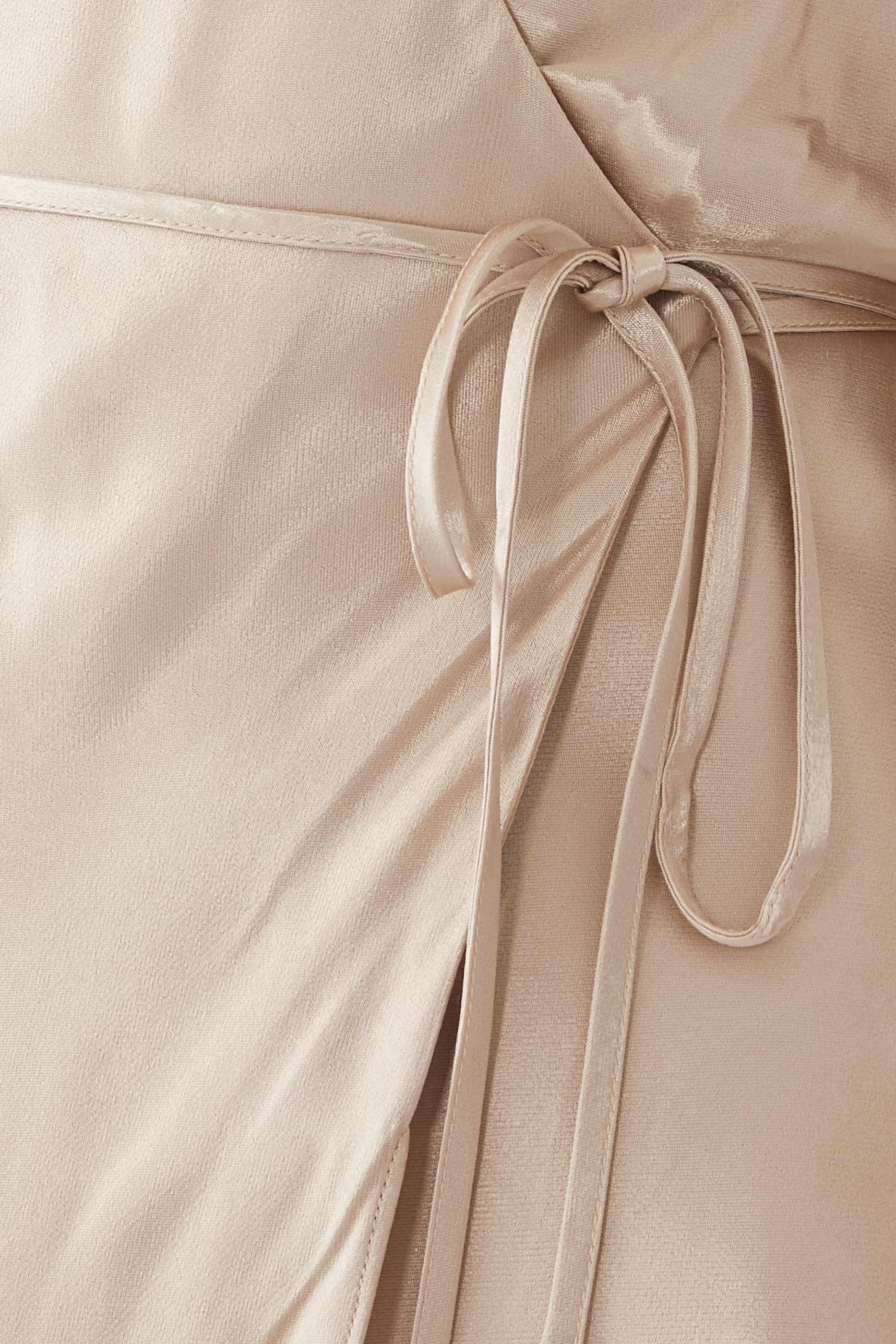 La Lune Full Sleeve Wrap Midi Dress